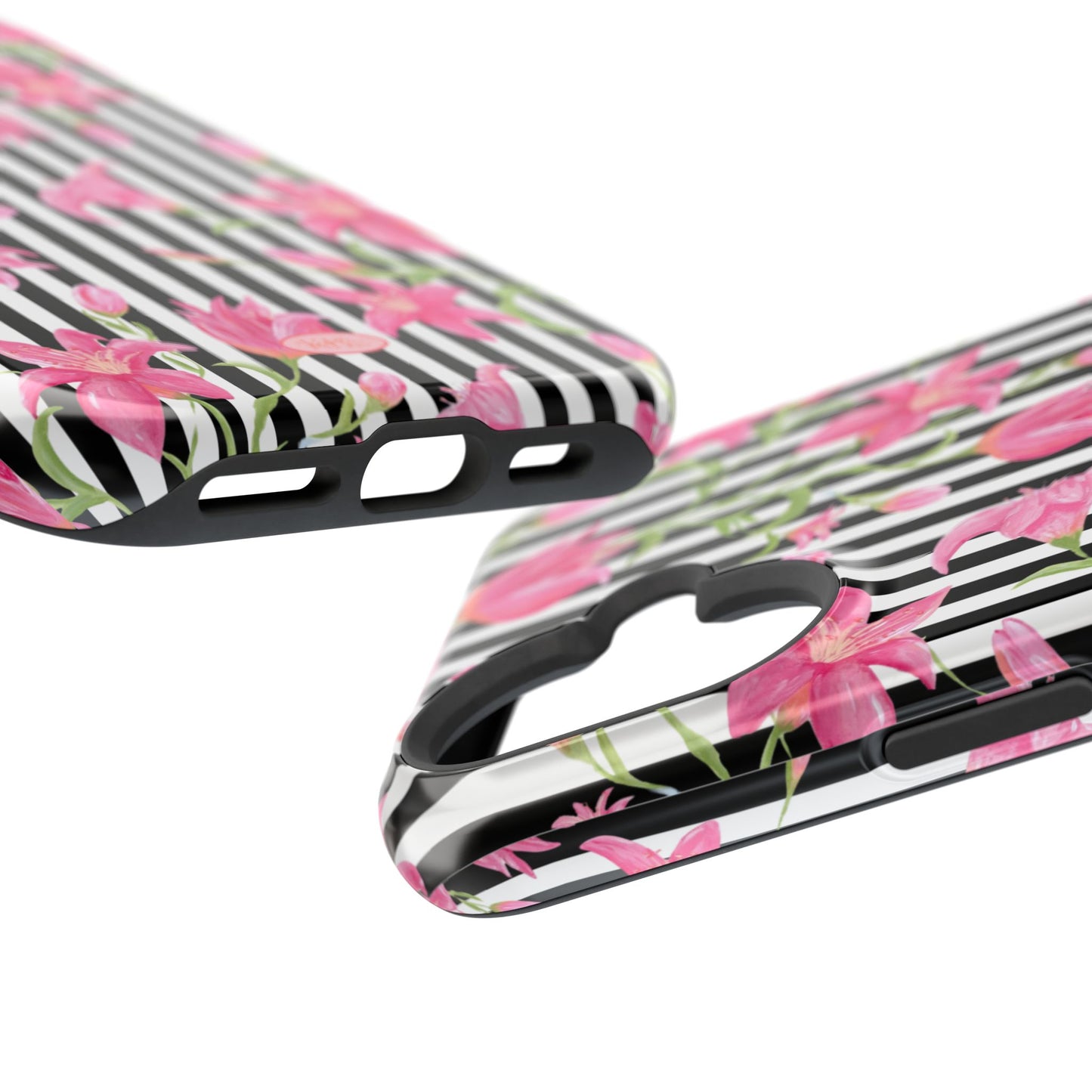 Azalea Stripe Mag Safe Case for iPhone - Black
