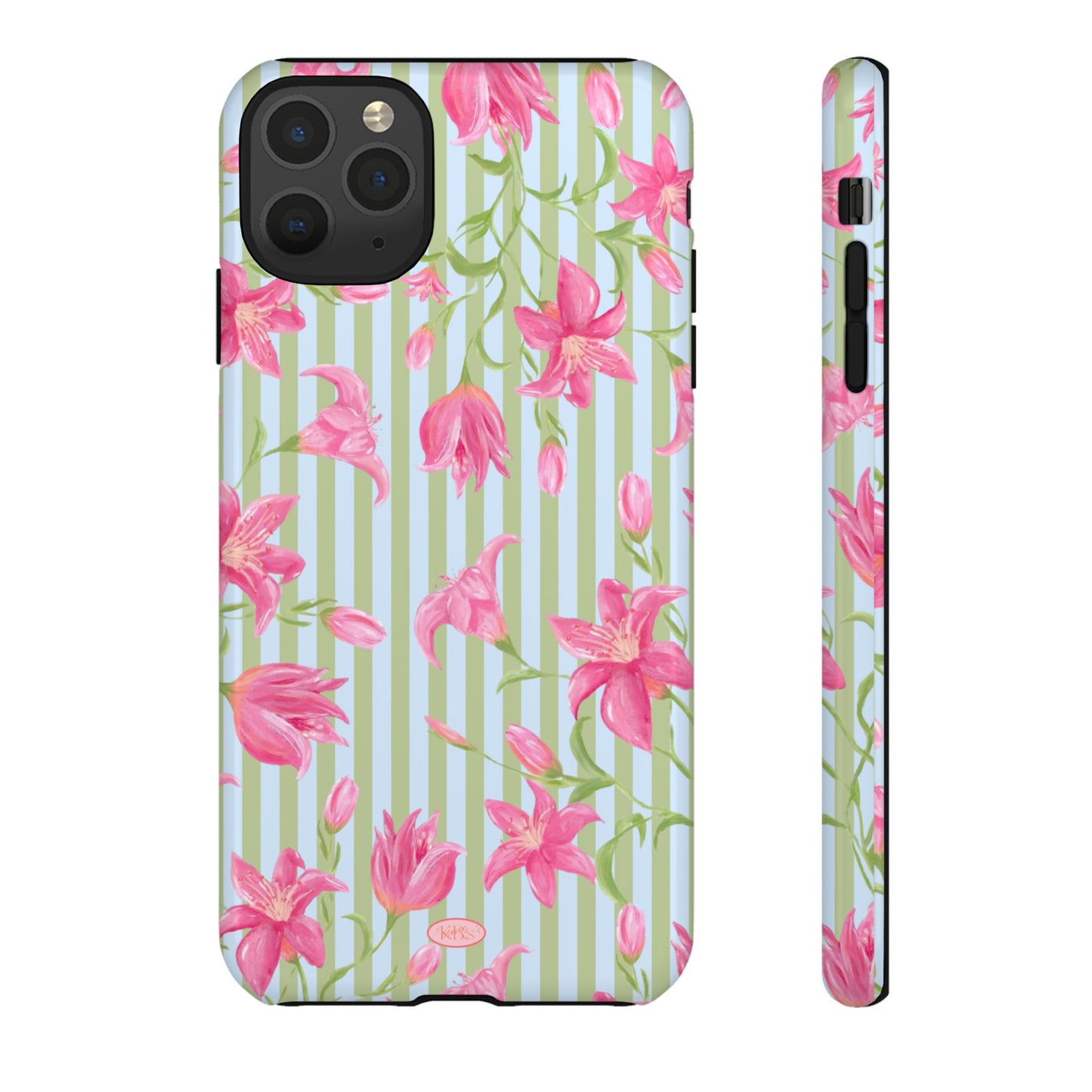 Azalea Stripe Tough Case for iPhone - Blue & Green