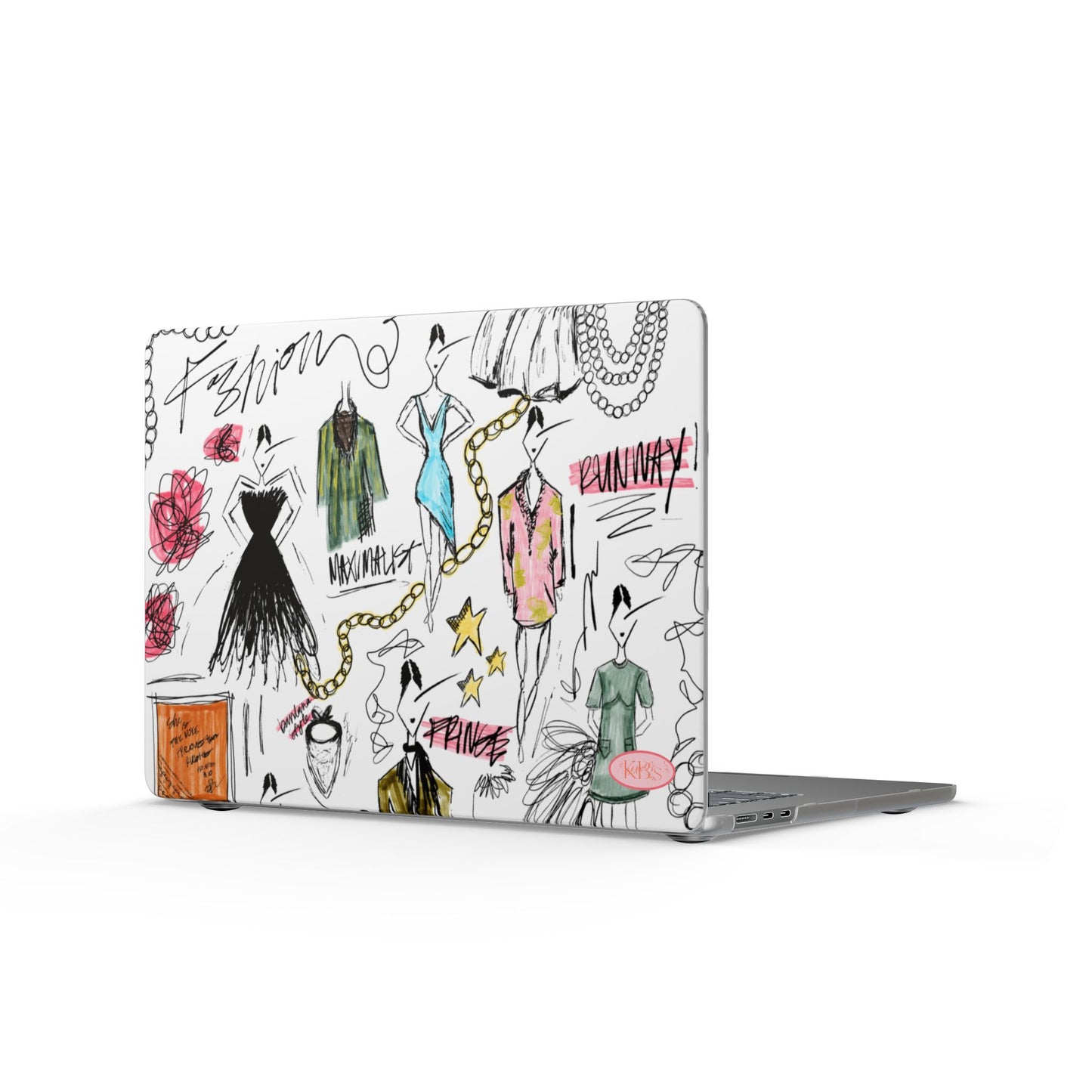 Fashion Sketch MacBook Case - Multi Color