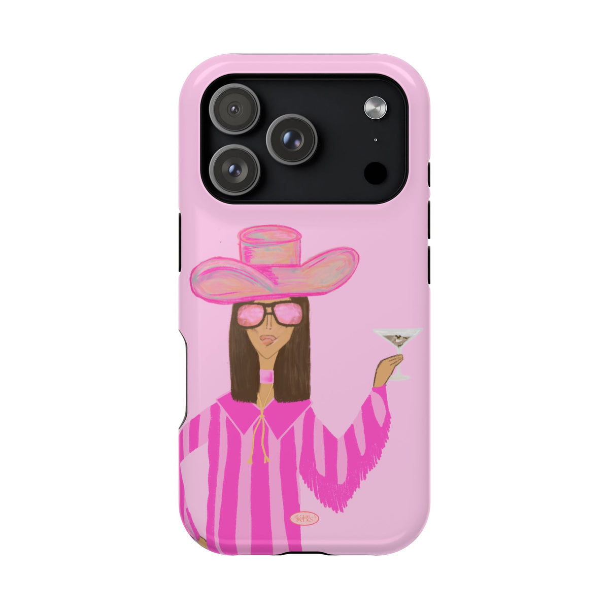 Cocktail Cowgirl Mag Safe Case for iPhone - Pink