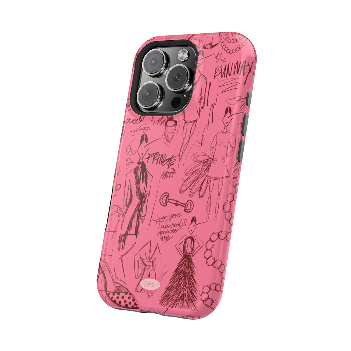 Fashion Sketch Mag Safe Case for iPhone - Maroon