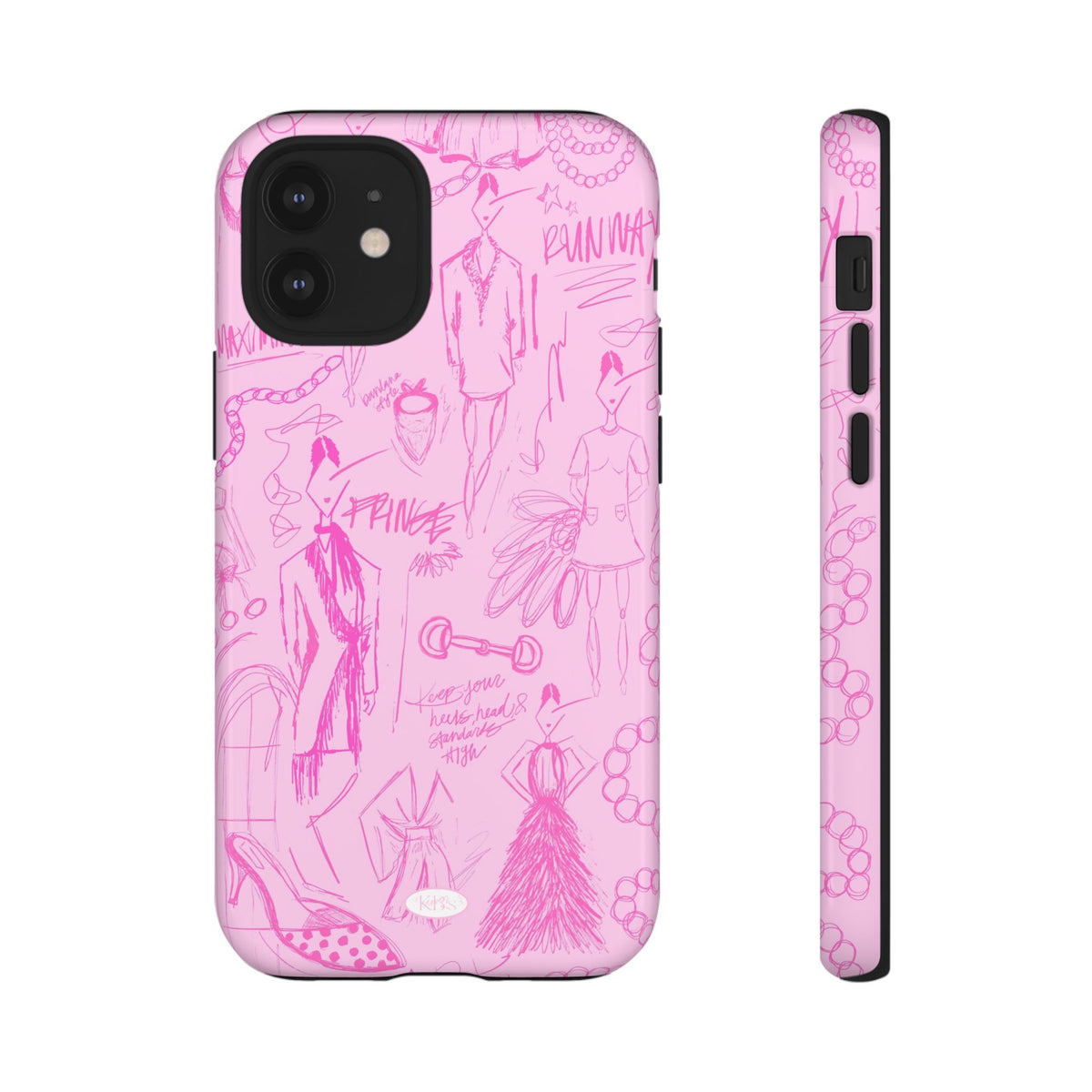 Fashion Sketch Tough Case for iPhone - Pink