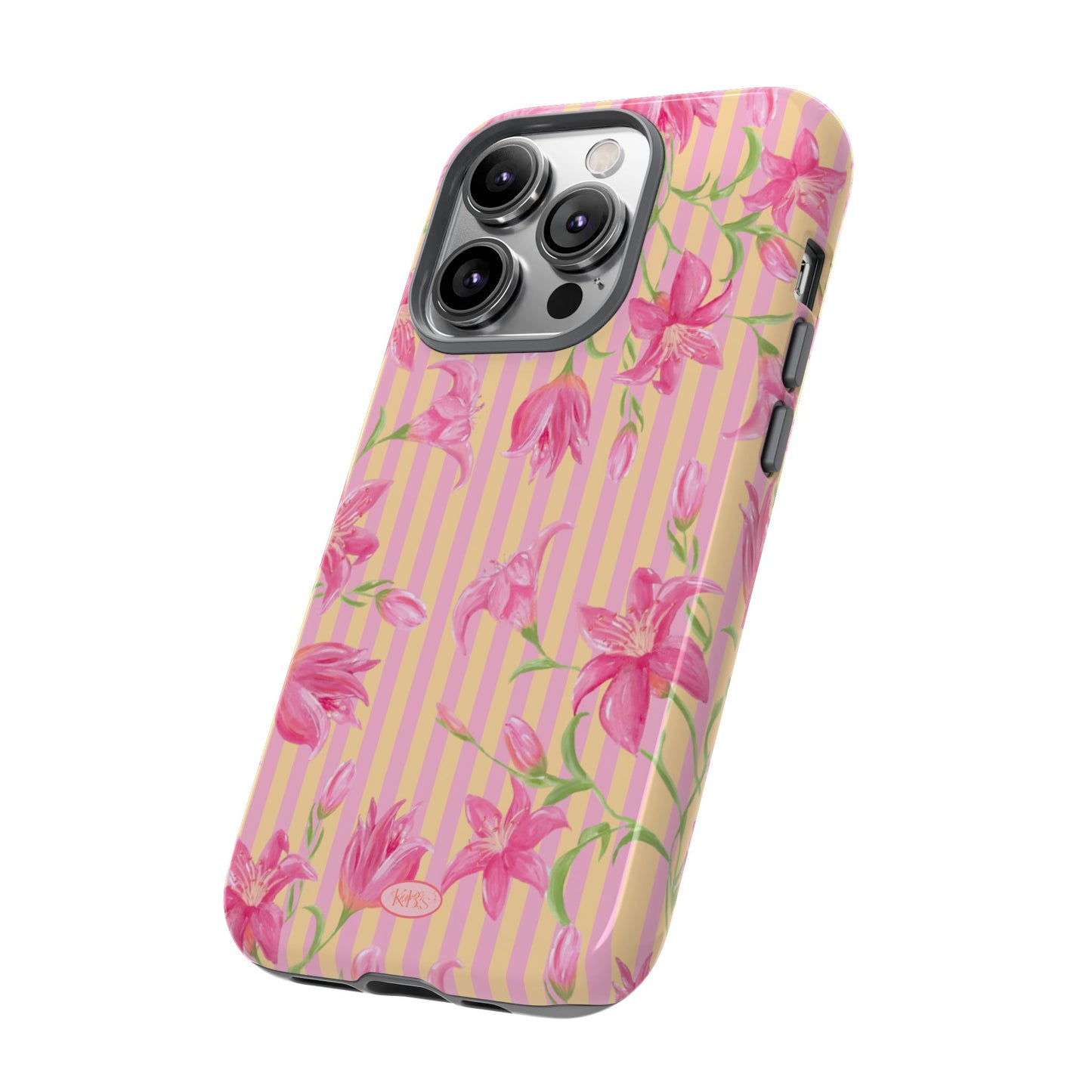 Azalea Stripe Tough Case for iPhone - Pink & Orange