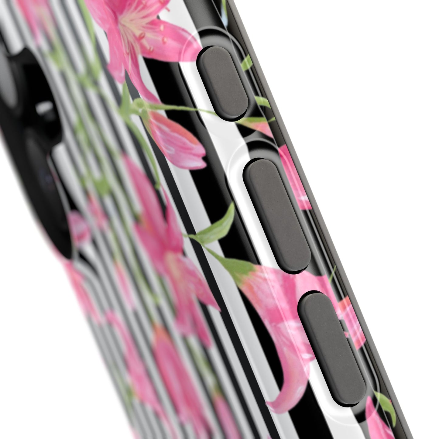 Azalea Stripe Mag Safe Case for iPhone - Black