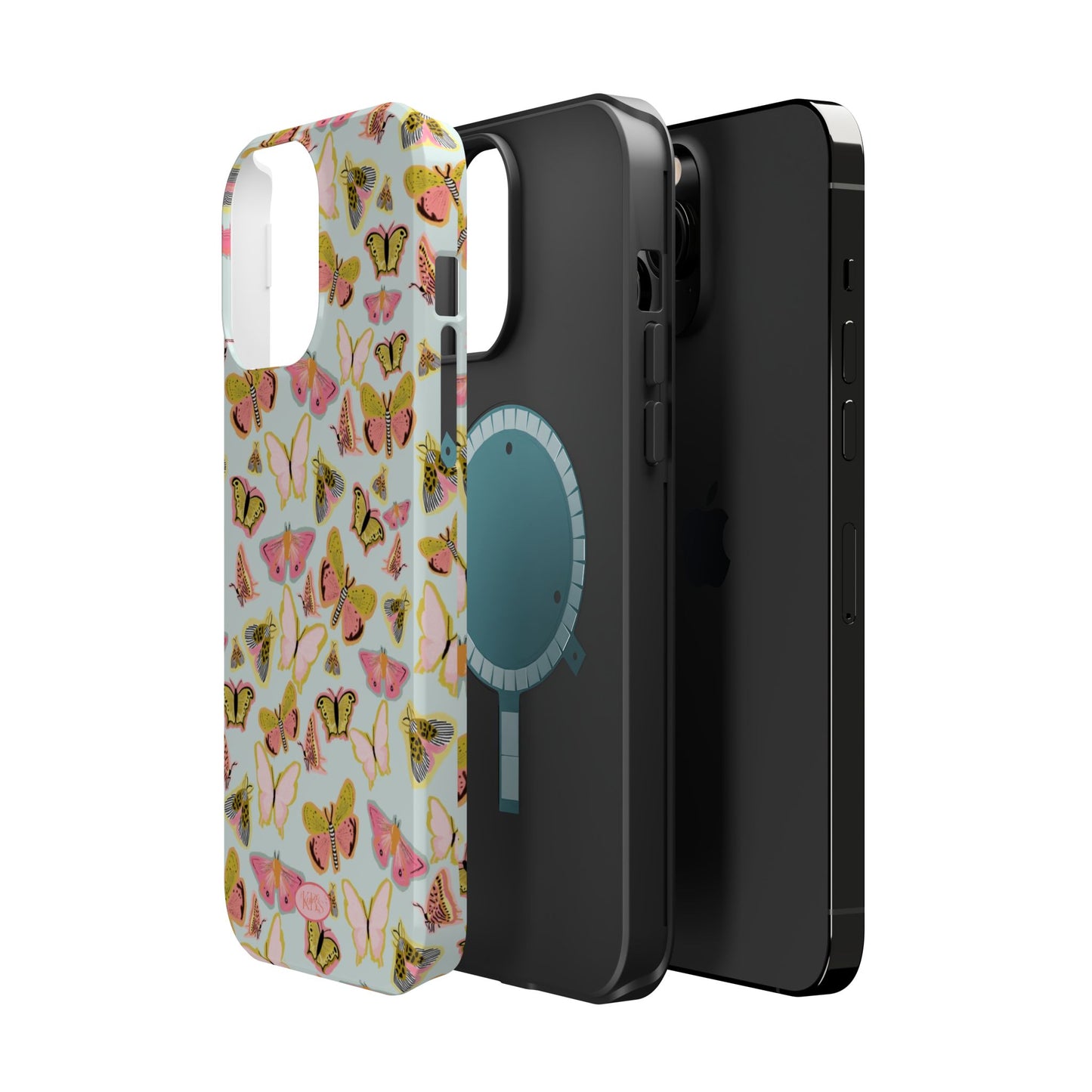 Butterfly Muse Mag Safe Case for iPhone - Blue