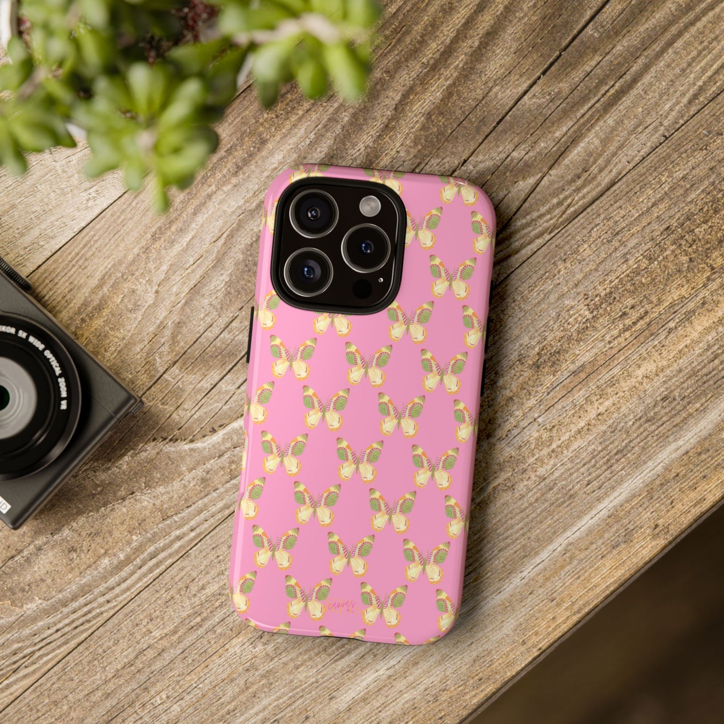 Flutter Pattern Tough Case - Pink