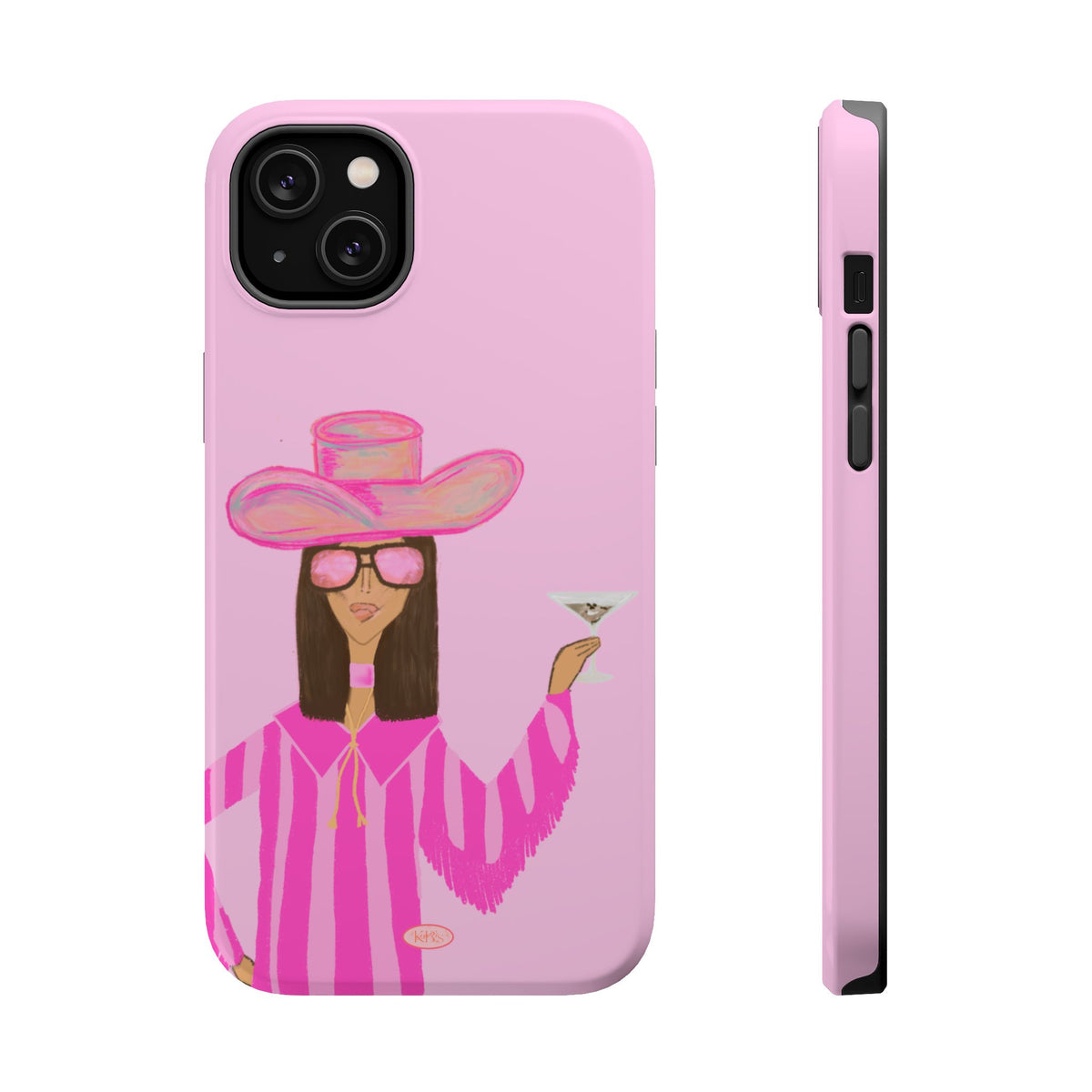 Cocktail Cowgirl Mag Safe Case for iPhone - Pink