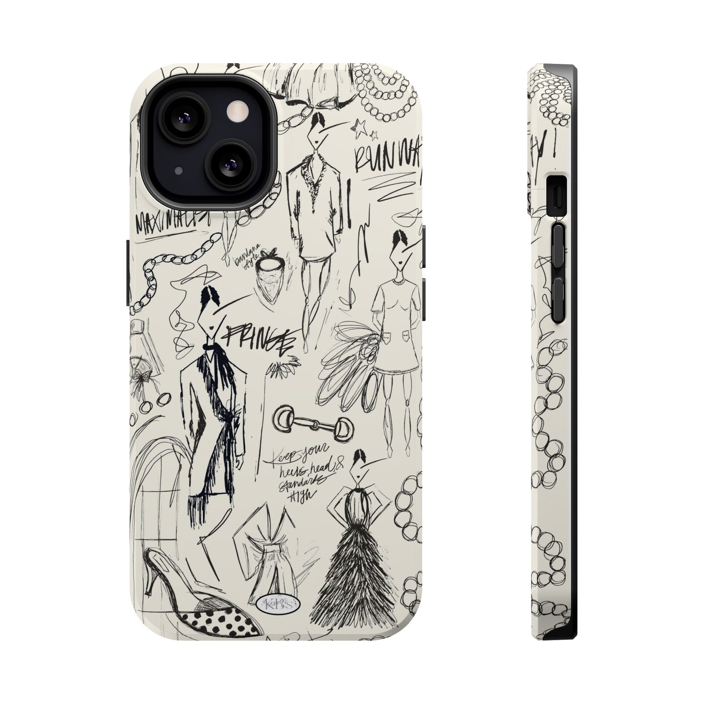 Fashion Sketch Mag Safe Case for iPhone - Black