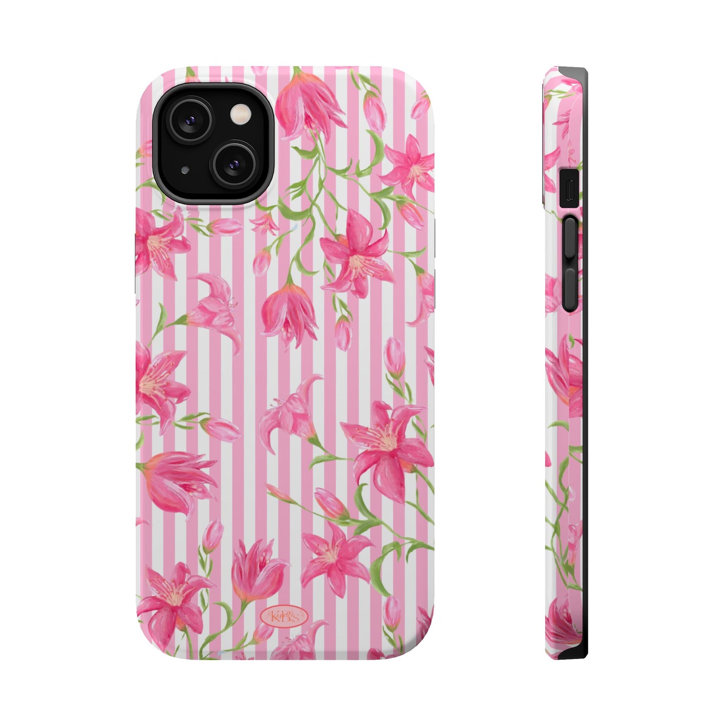 Azalea Stripe Mag Safe Case for iPhone - Pink
