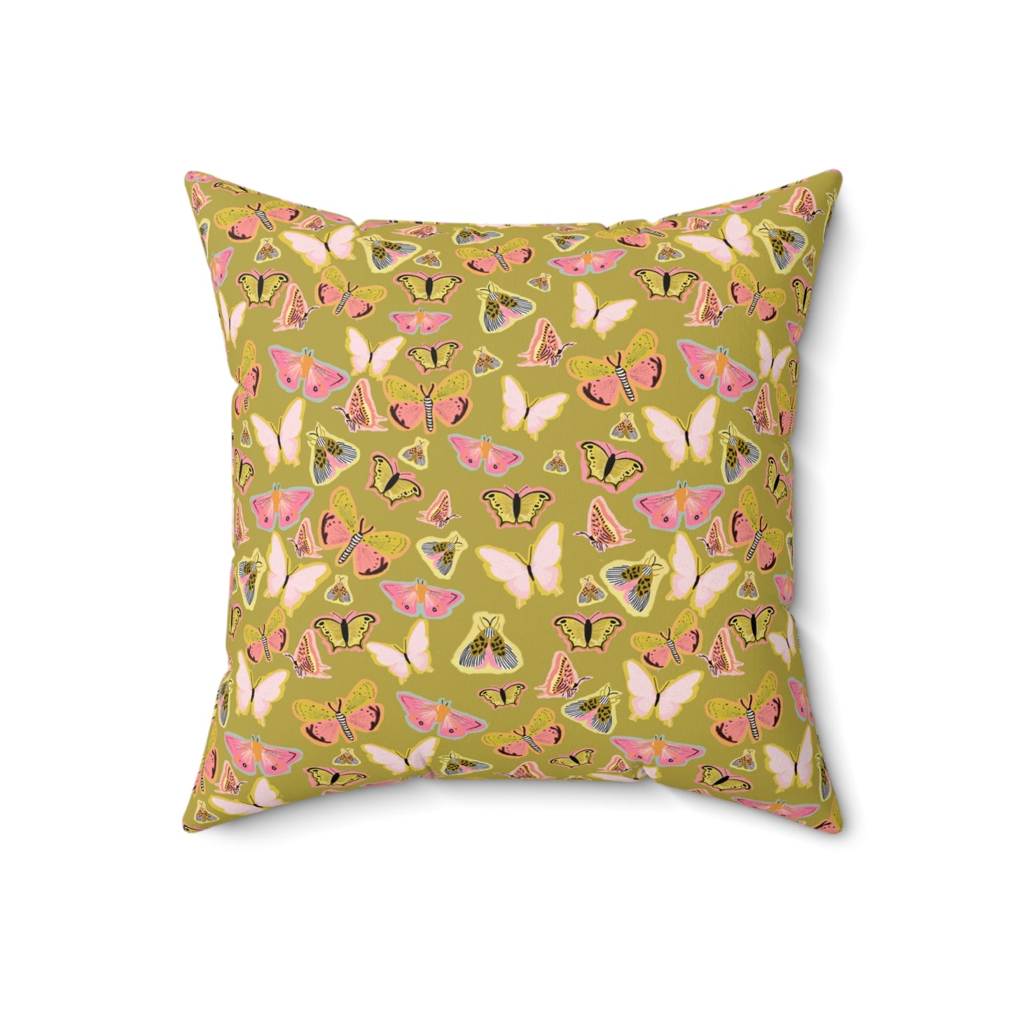 Butterfly Muse Throw Pillow - Green