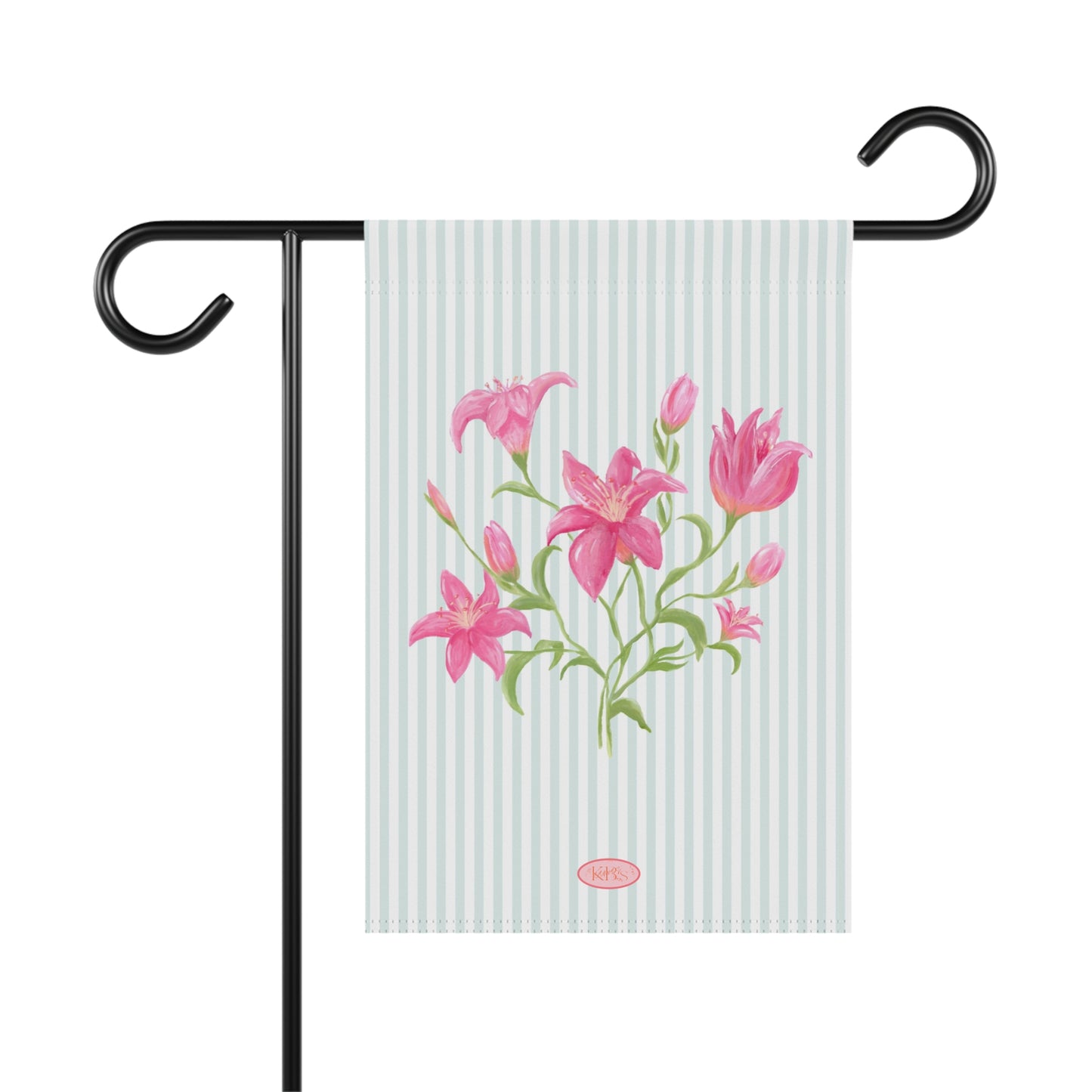 Lily Bloom Garden Flag - Blue