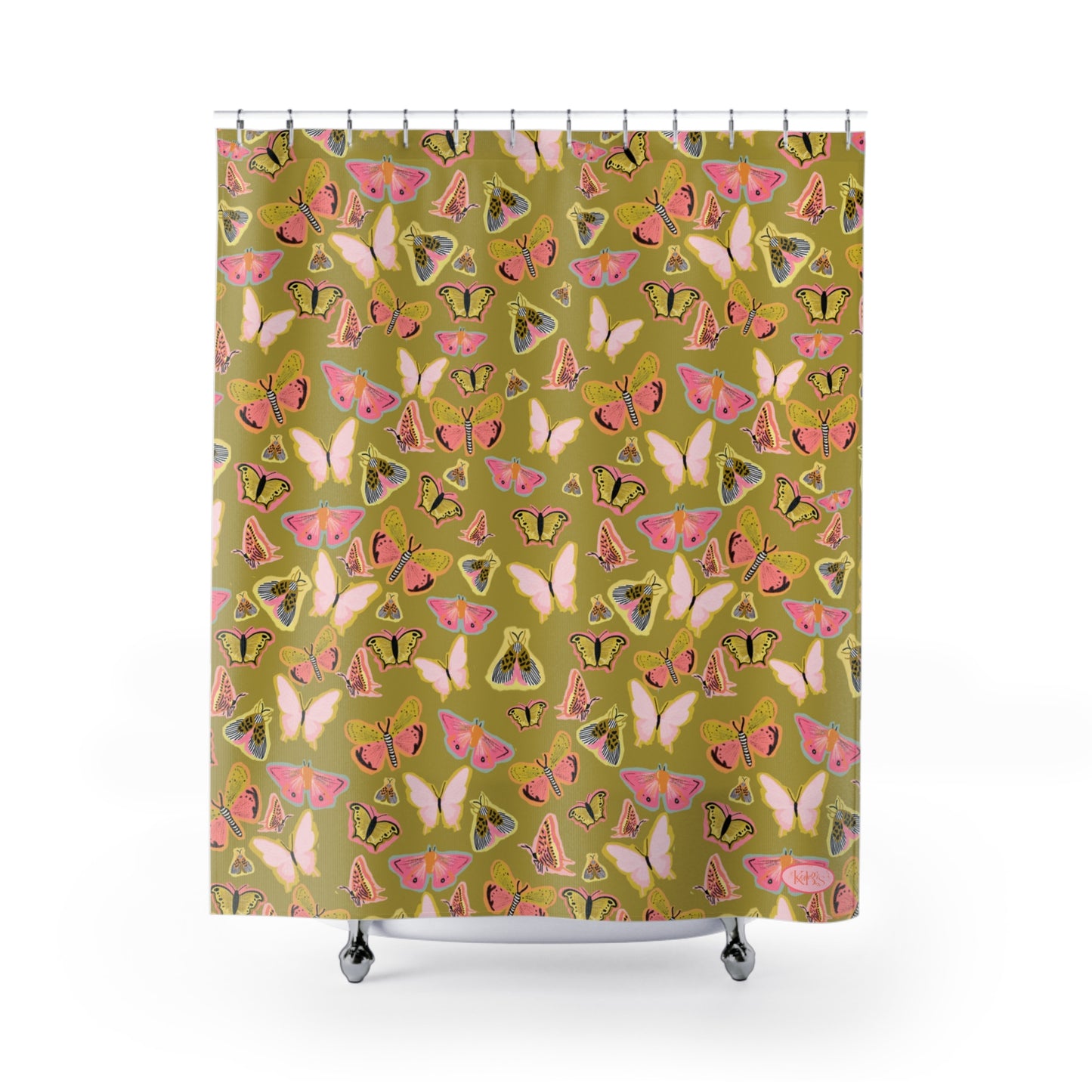 Butterfly Muse Shower Curtain - Green