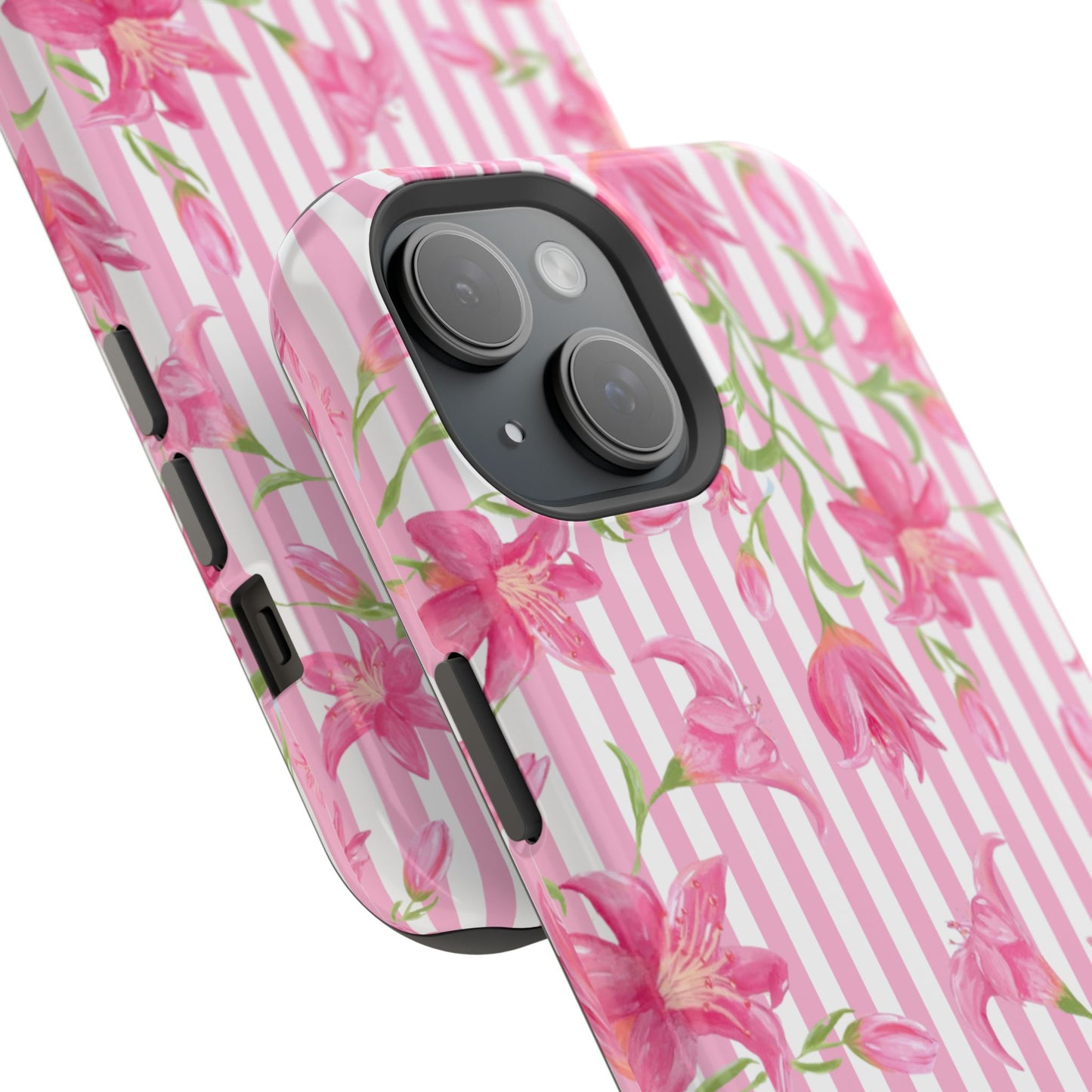 Azalea Stripe Mag Safe Case for iPhone - Pink