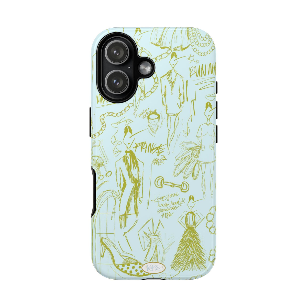 Fashion Sketch Tough Case for iPhone - Blue