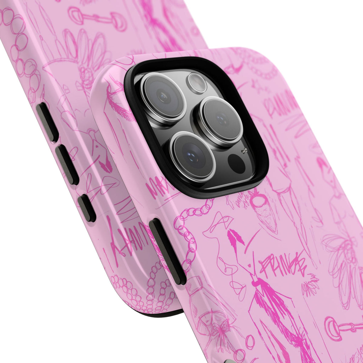 Fashion Sketch Tough Case for iPhone - Pink