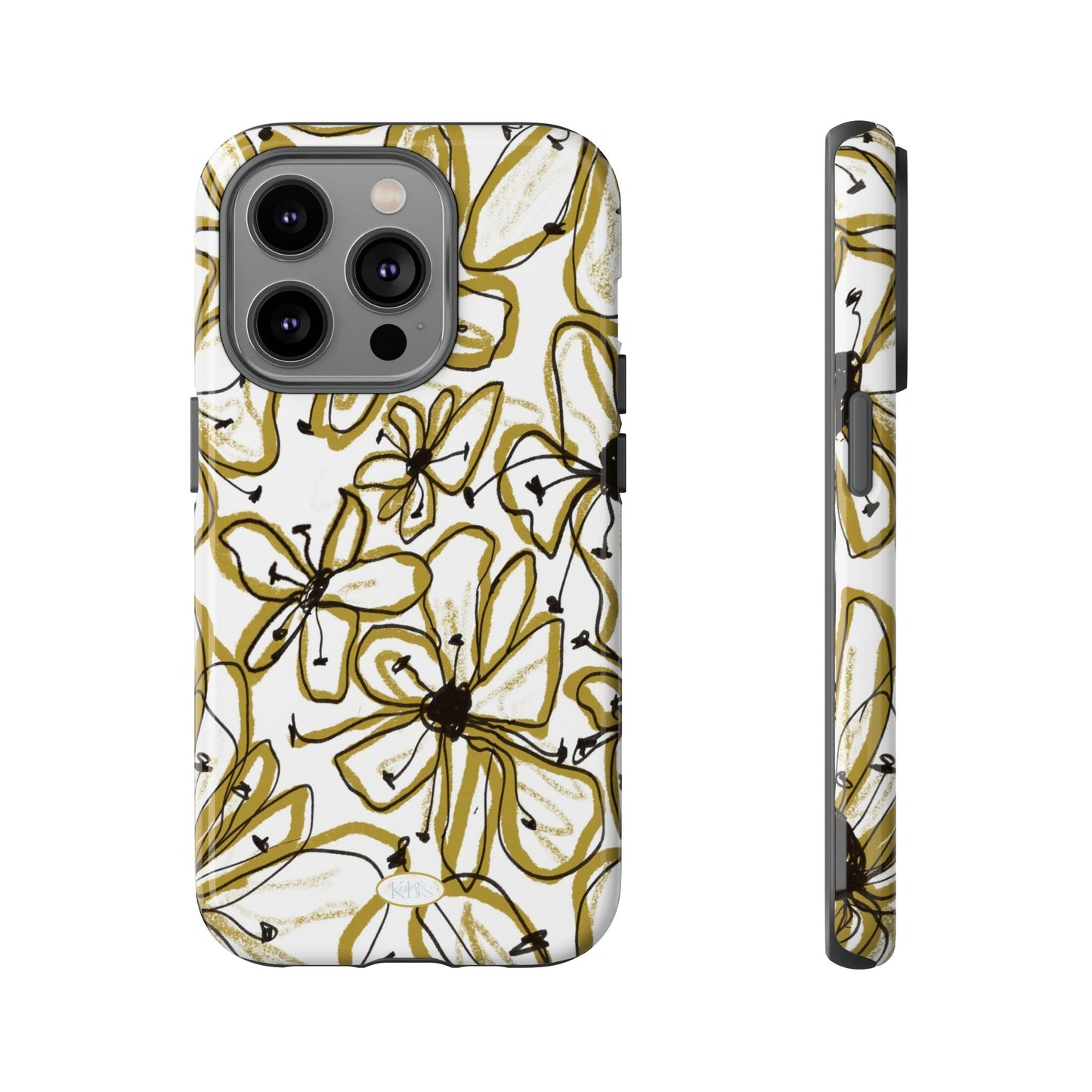 Floral Sketch Tough Case for iPhone
