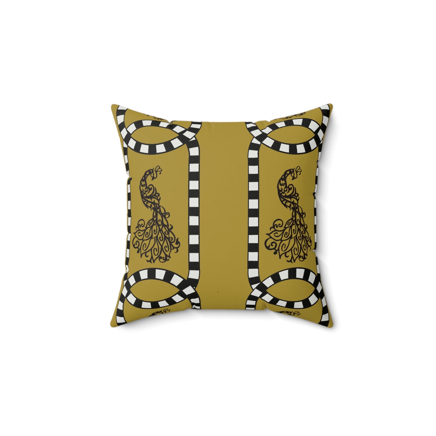 Feathered Stripe Throw Pillow