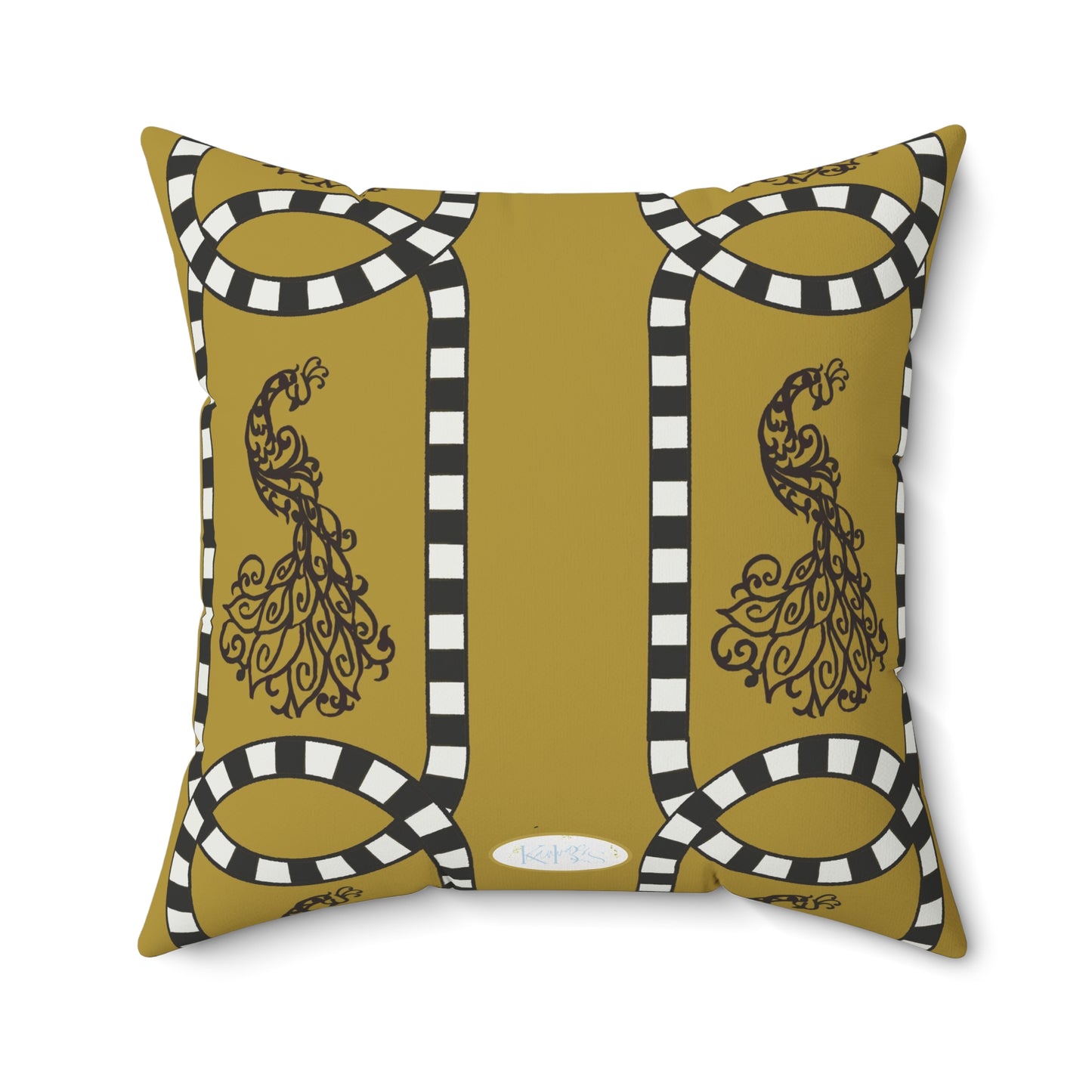 Feathered Stripe Throw Pillow