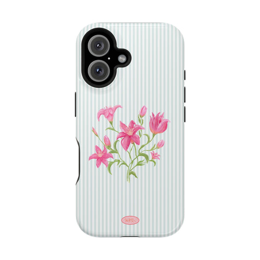 Lily Bloom Mag Safe Case for iPhone - Blue
