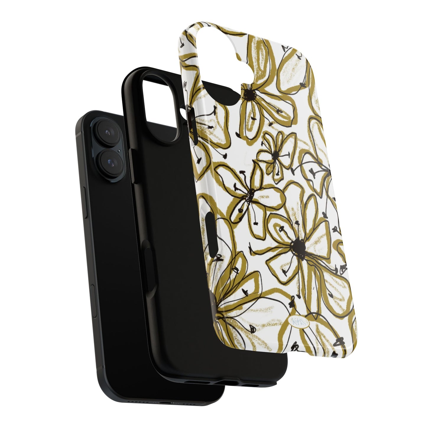 Floral Sketch Tough Case for iPhone