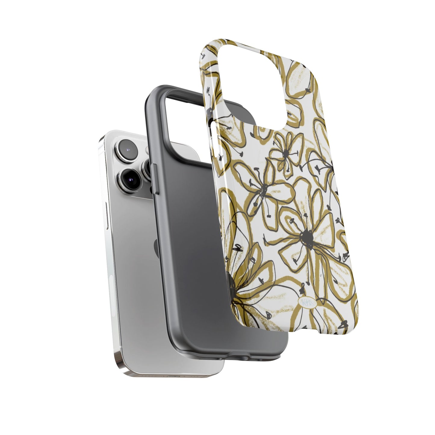 Floral Sketch Tough Case for iPhone