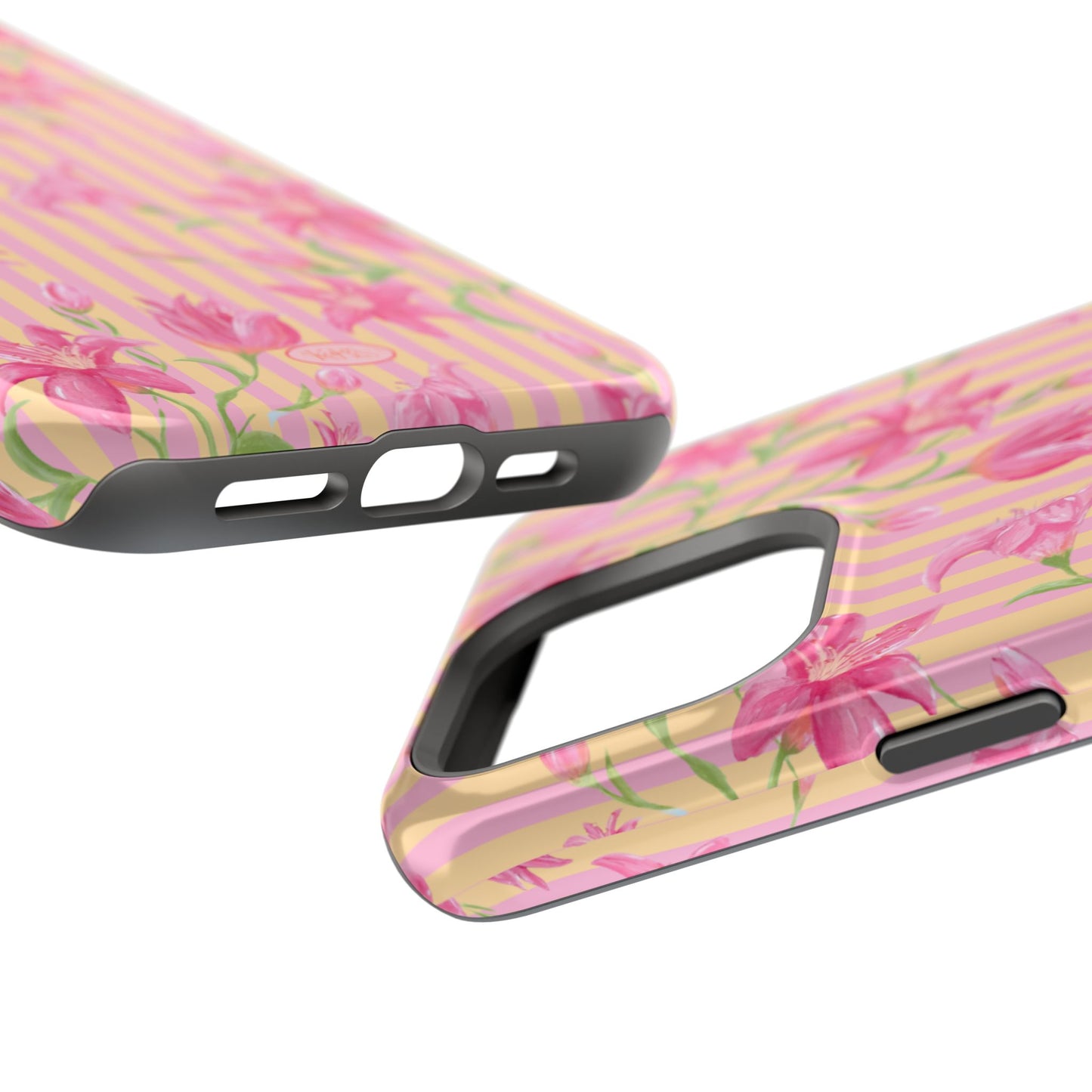 Azalea Stripe Mag Safe Case for iPhone - Pink & Orange
