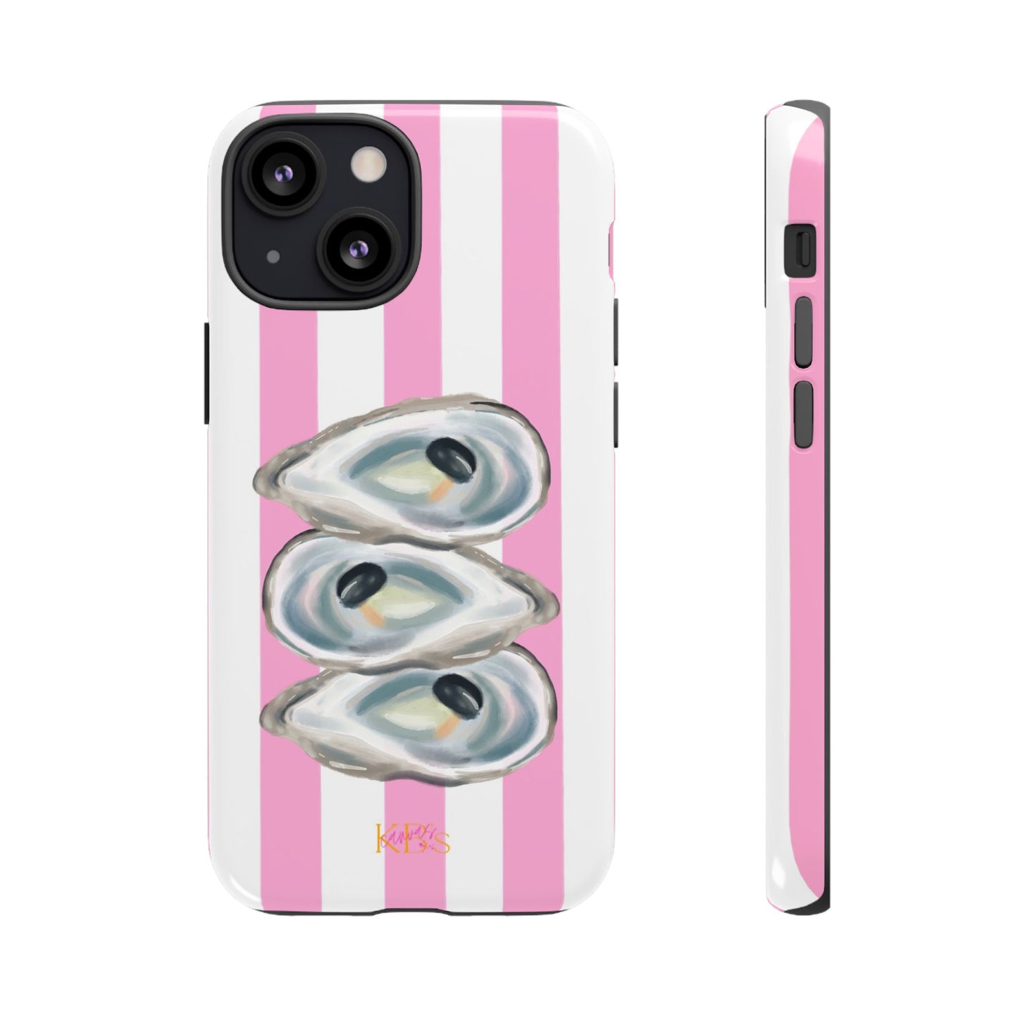 Striped Oyster Tough Case - Pink