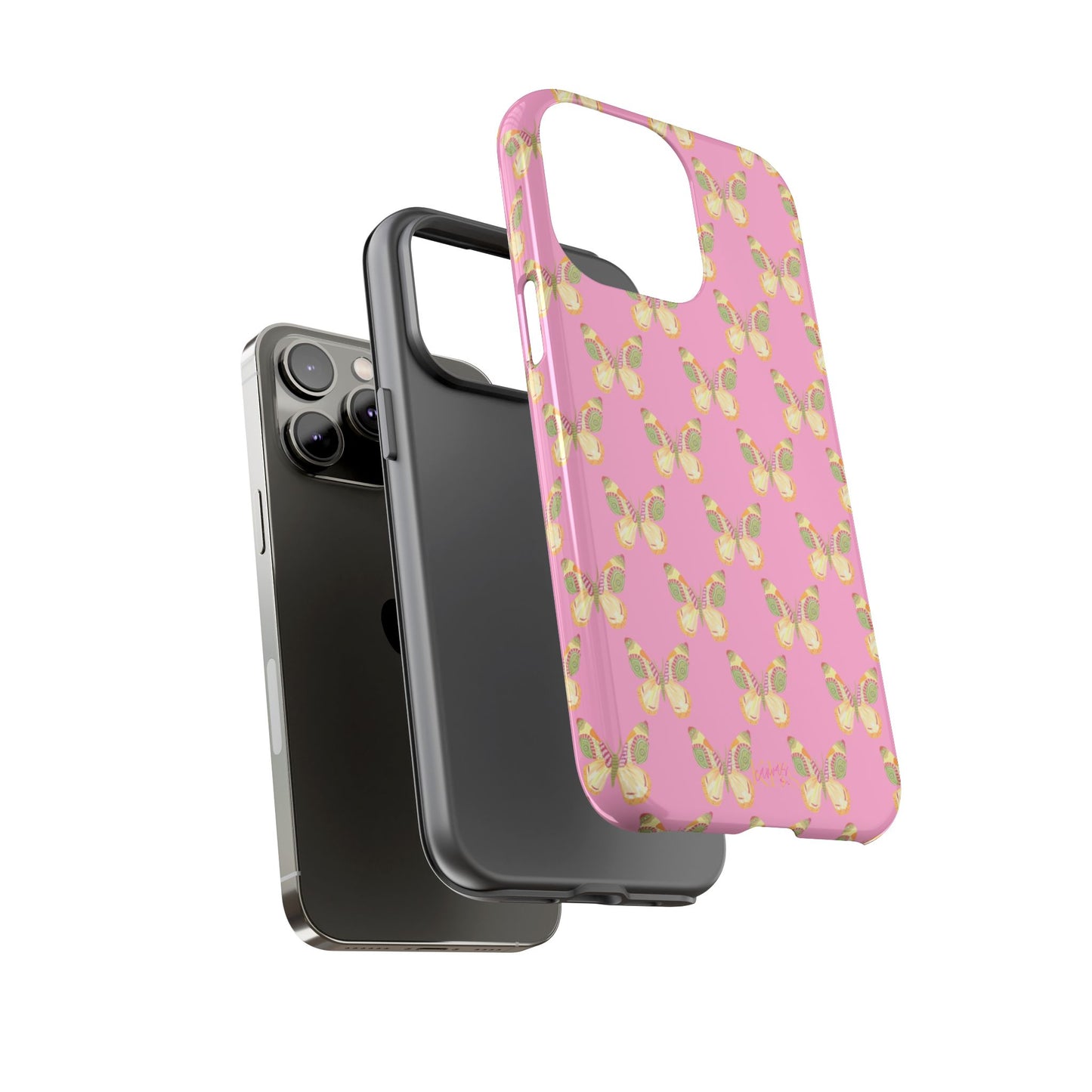Flutter Pattern Tough Case - Pink