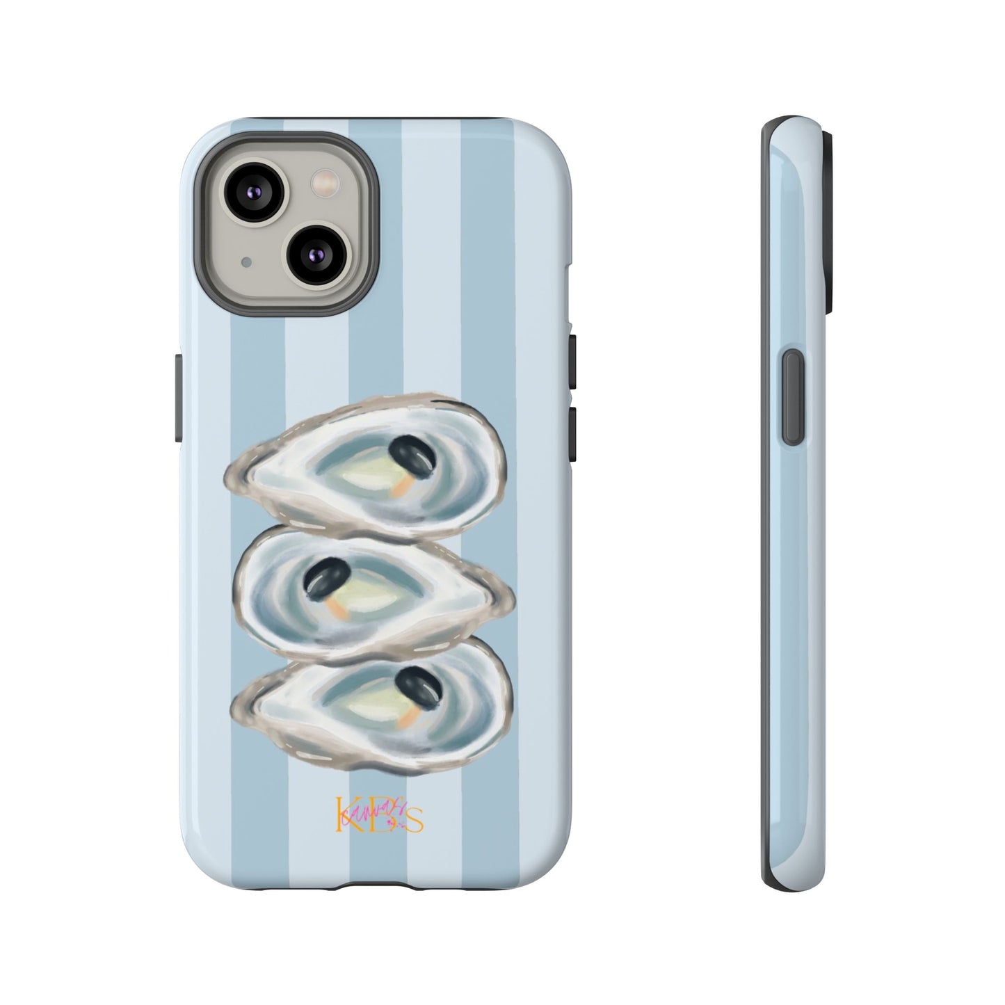 Striped Oyster Tough Case - Blue