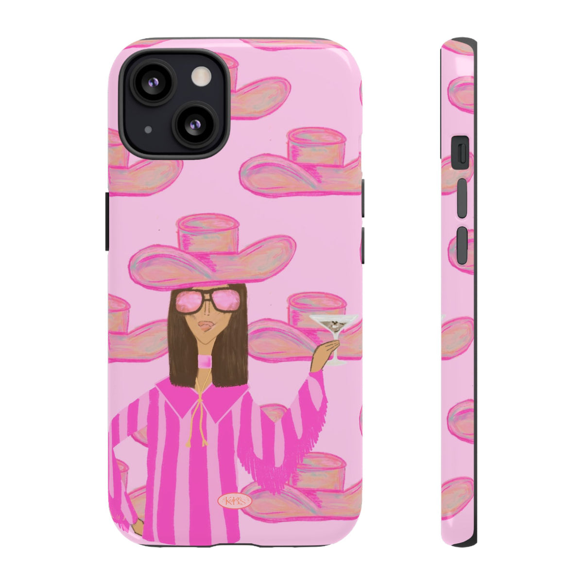Cocktail Cowgirl Tough Case for iPhone - Pink