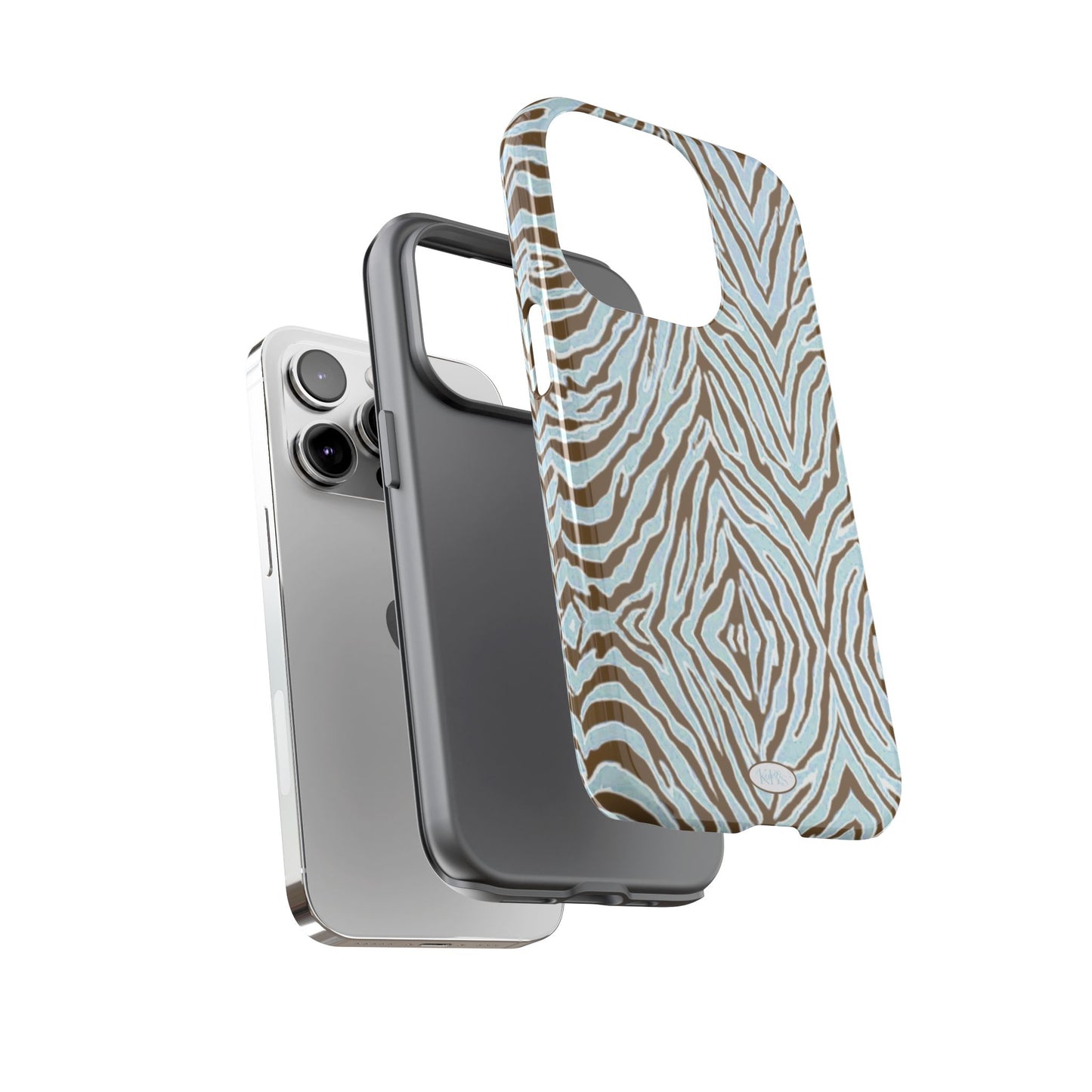Zebra Bleu Tough Case for iPhone