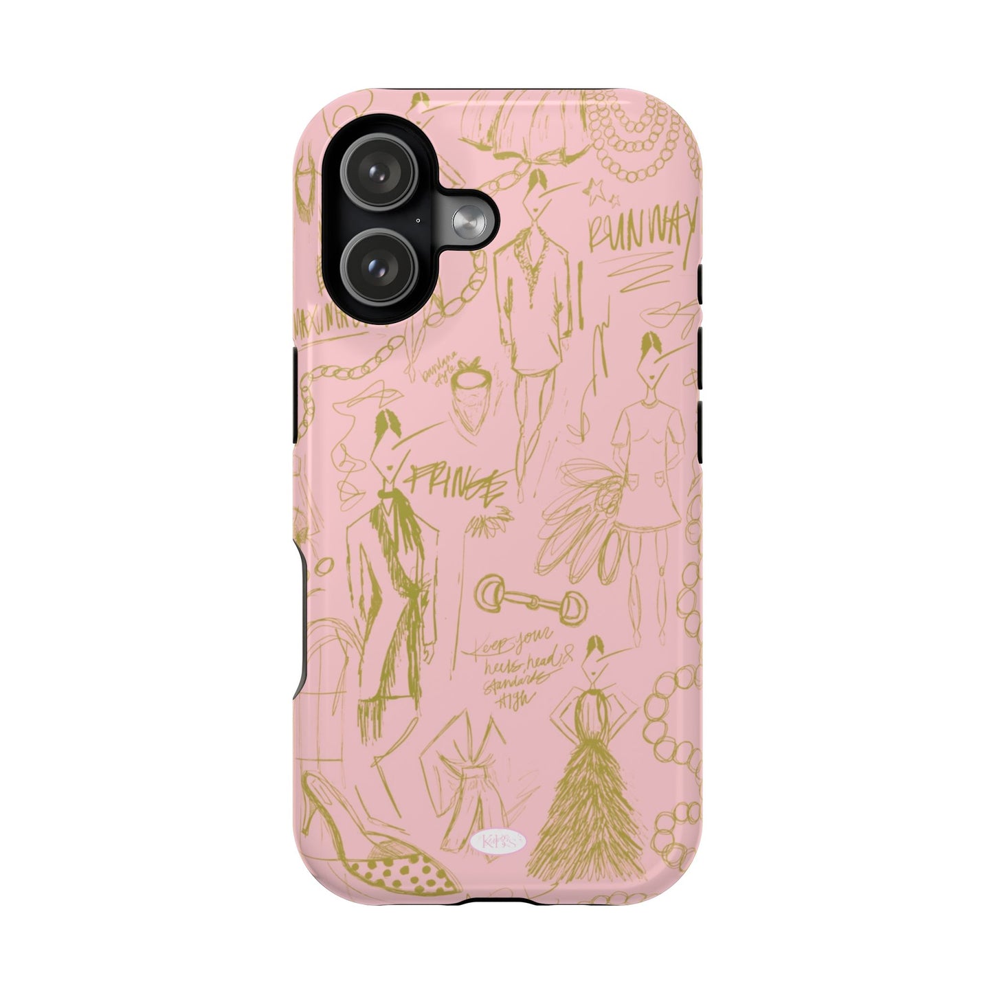 Fashion Sketch Mag Safe Case for iPhone - Pink