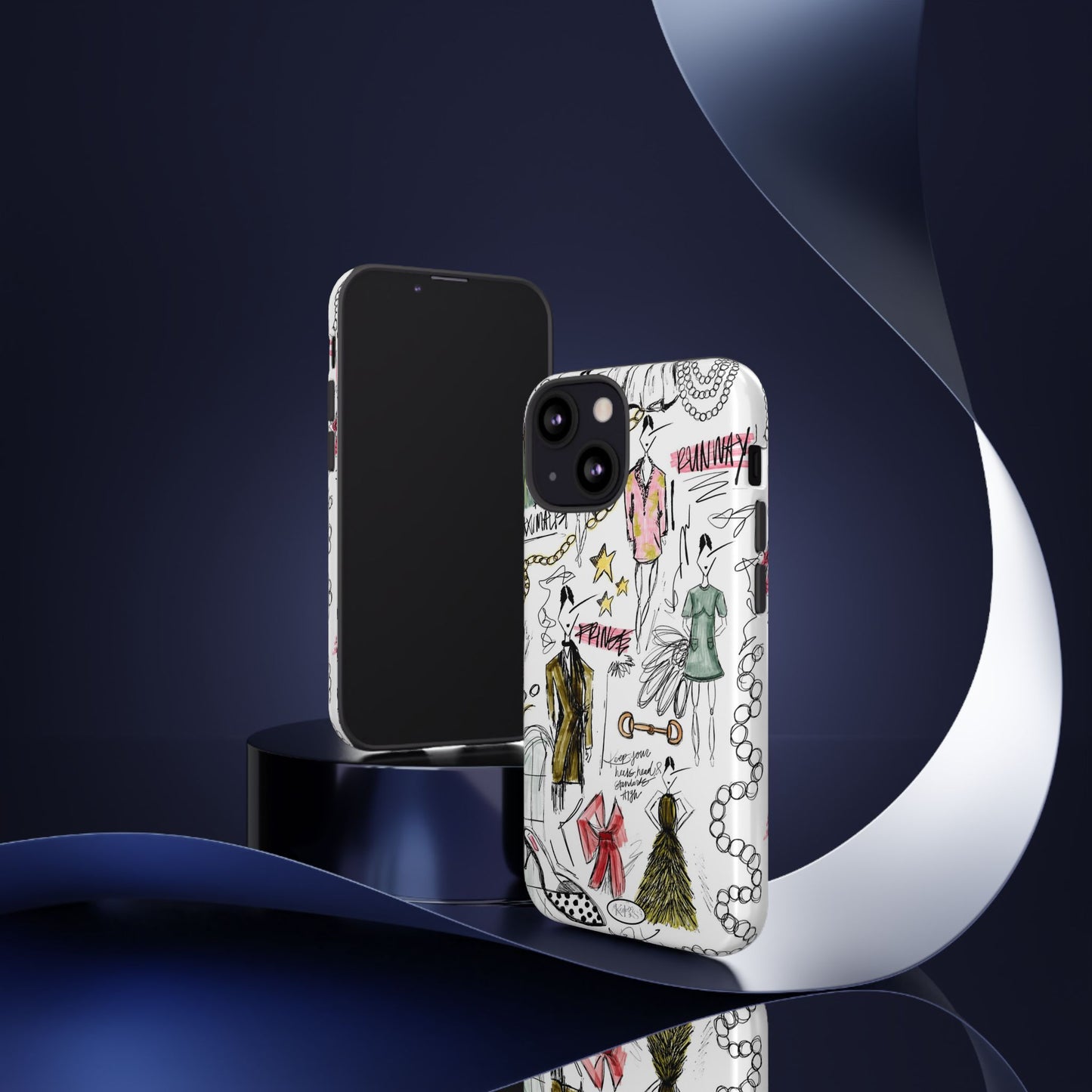 Fashion Sketch Tough Case for iPhone - Multi