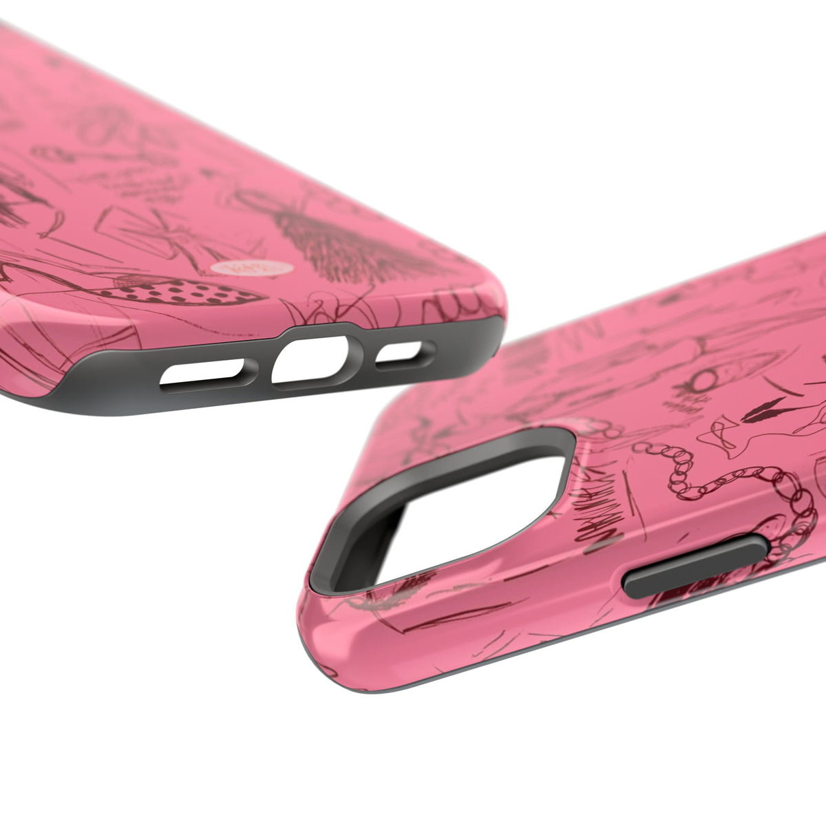 Fashion Sketch Mag Safe Case for iPhone - Maroon