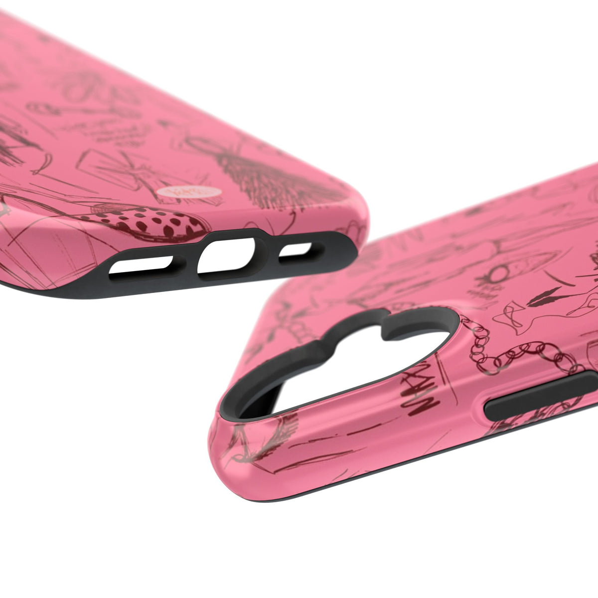 Fashion Sketch Mag Safe Case for iPhone - Maroon