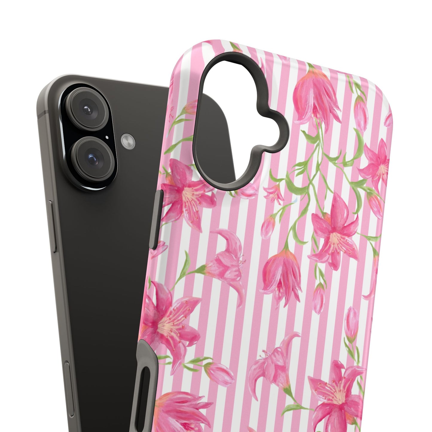 Azalea Stripe Mag Safe Case for iPhone - Pink