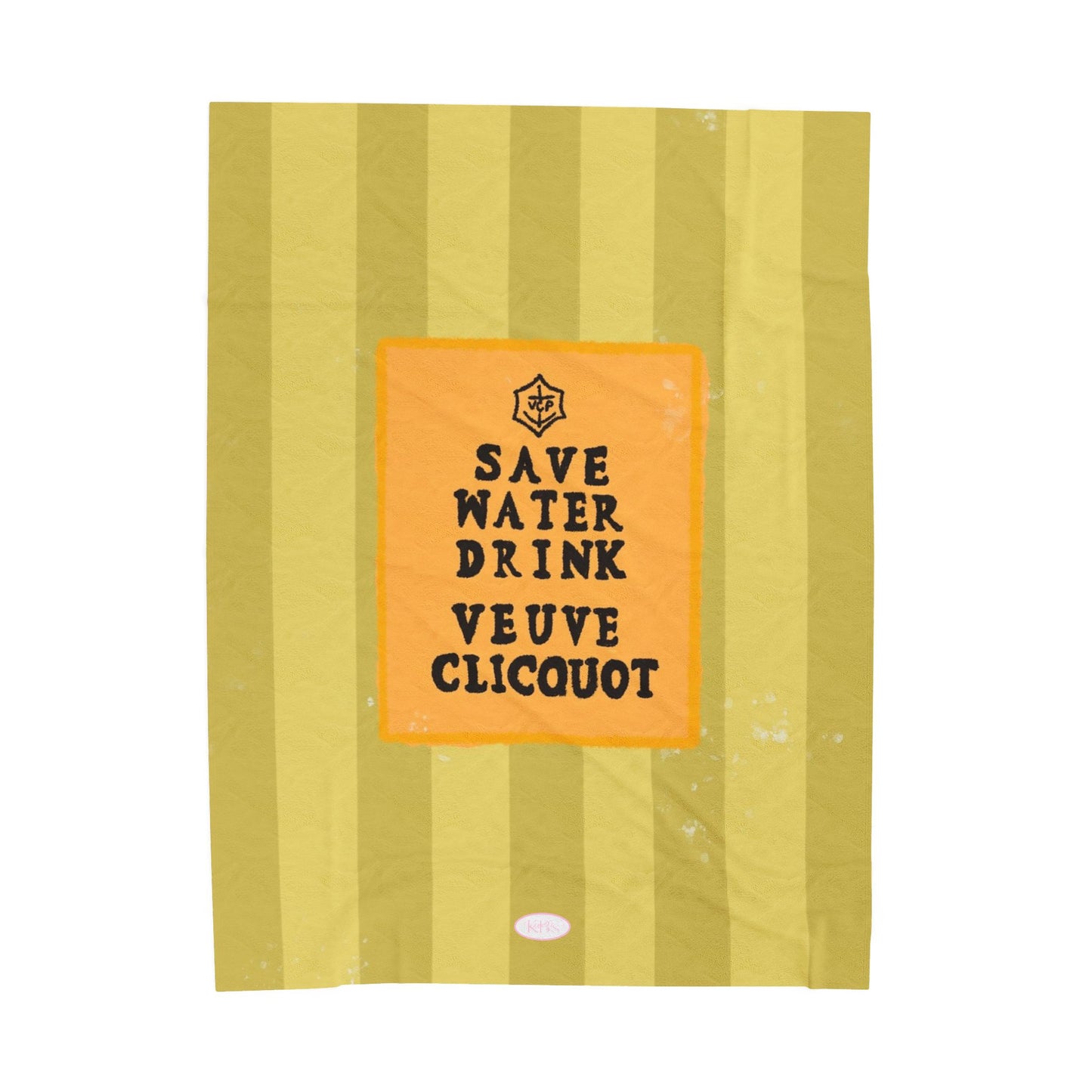 Save Water Drink Veuve Velveteen Blanket