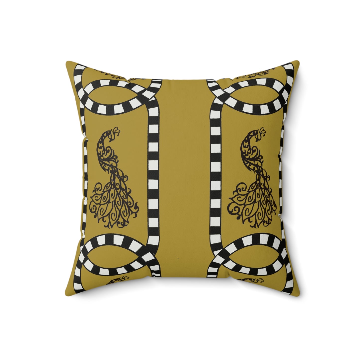Feathered Stripe Throw Pillow