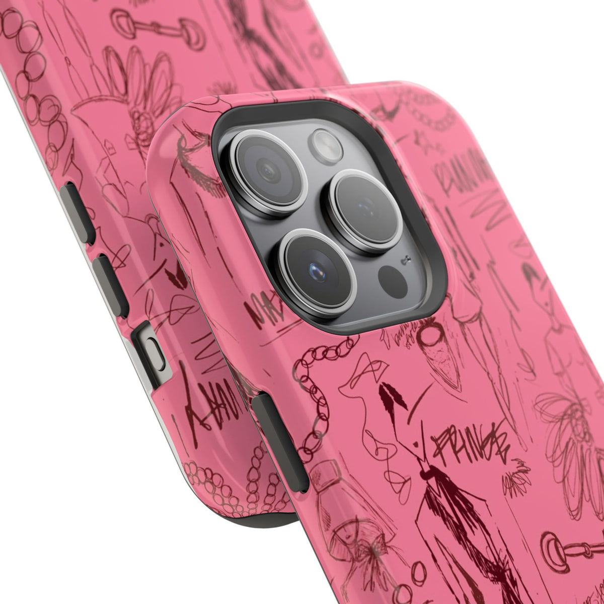 Fashion Sketch Mag Safe Case for iPhone - Maroon