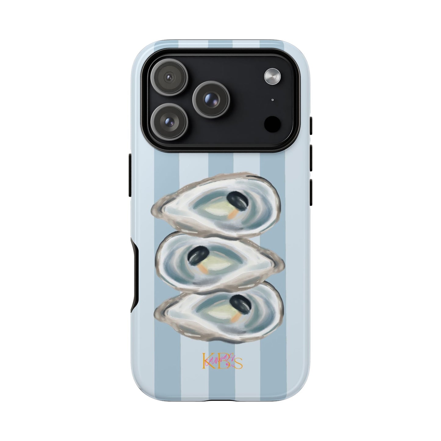 Striped Oyster Tough Case - Blue