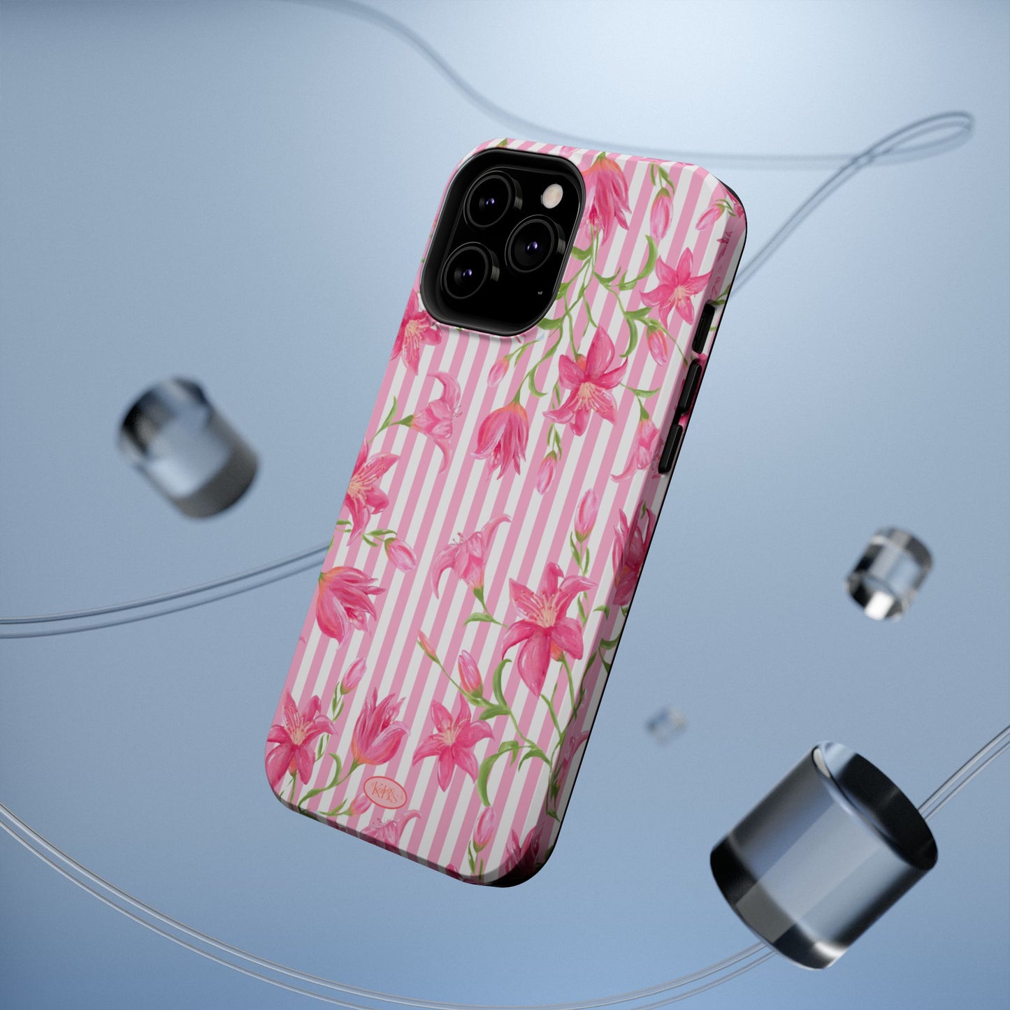 Azalea Stripe Mag Safe Case for iPhone - Pink