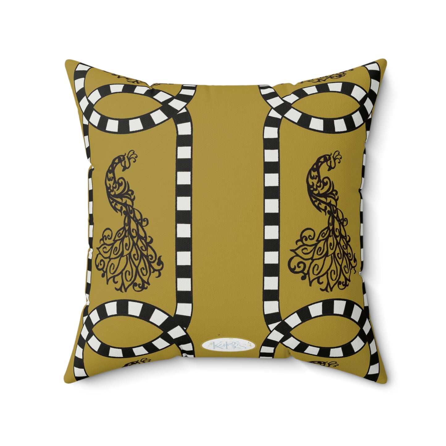 Feathered Stripe Throw Pillow