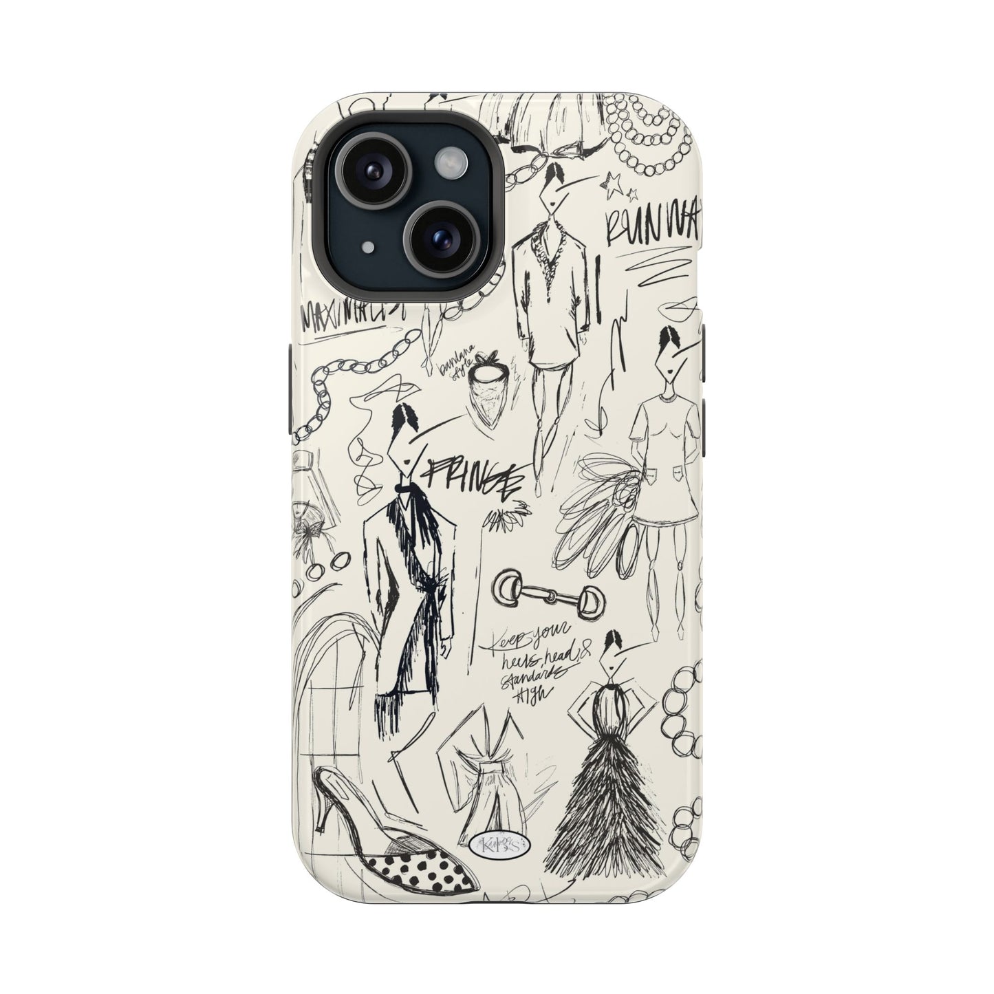 Fashion Sketch Mag Safe Case for iPhone - Black