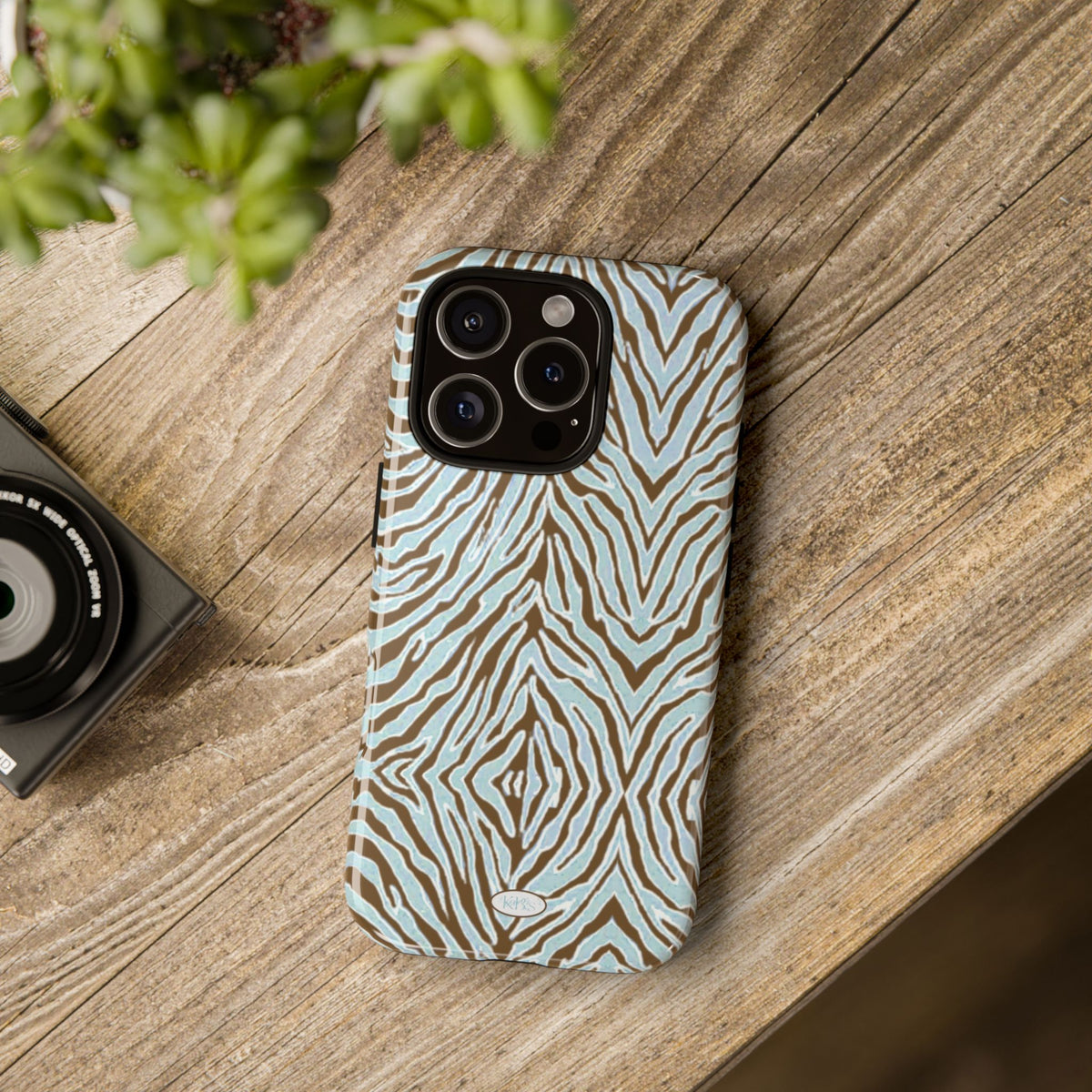 Zebra Bleu Tough Case for iPhone