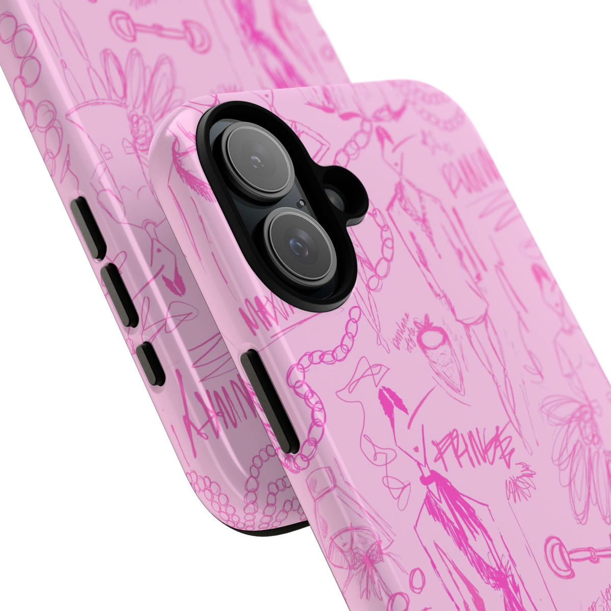 Fashion Sketch Tough Case for iPhone - Pink