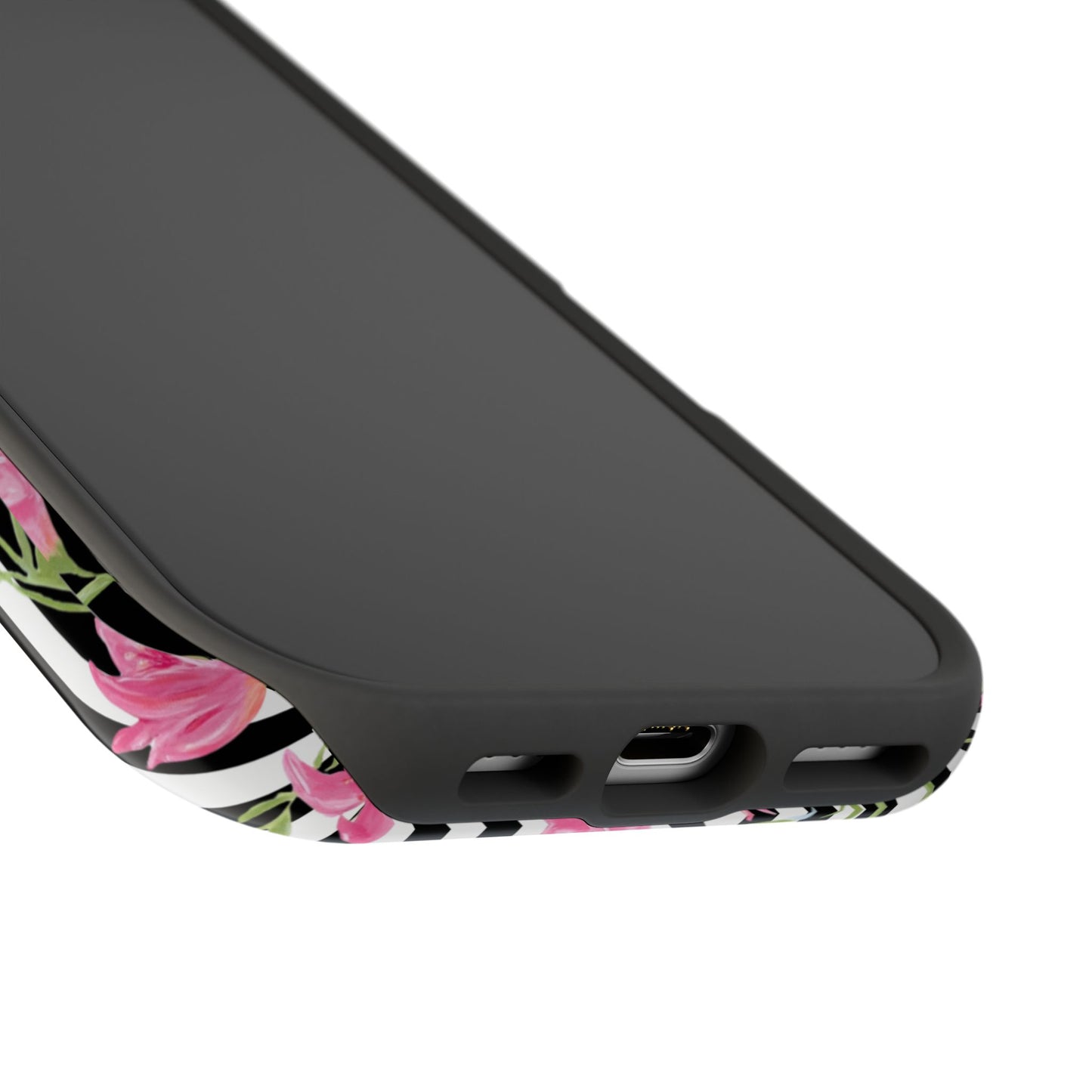 Azalea Stripe Mag Safe Case for iPhone - Black