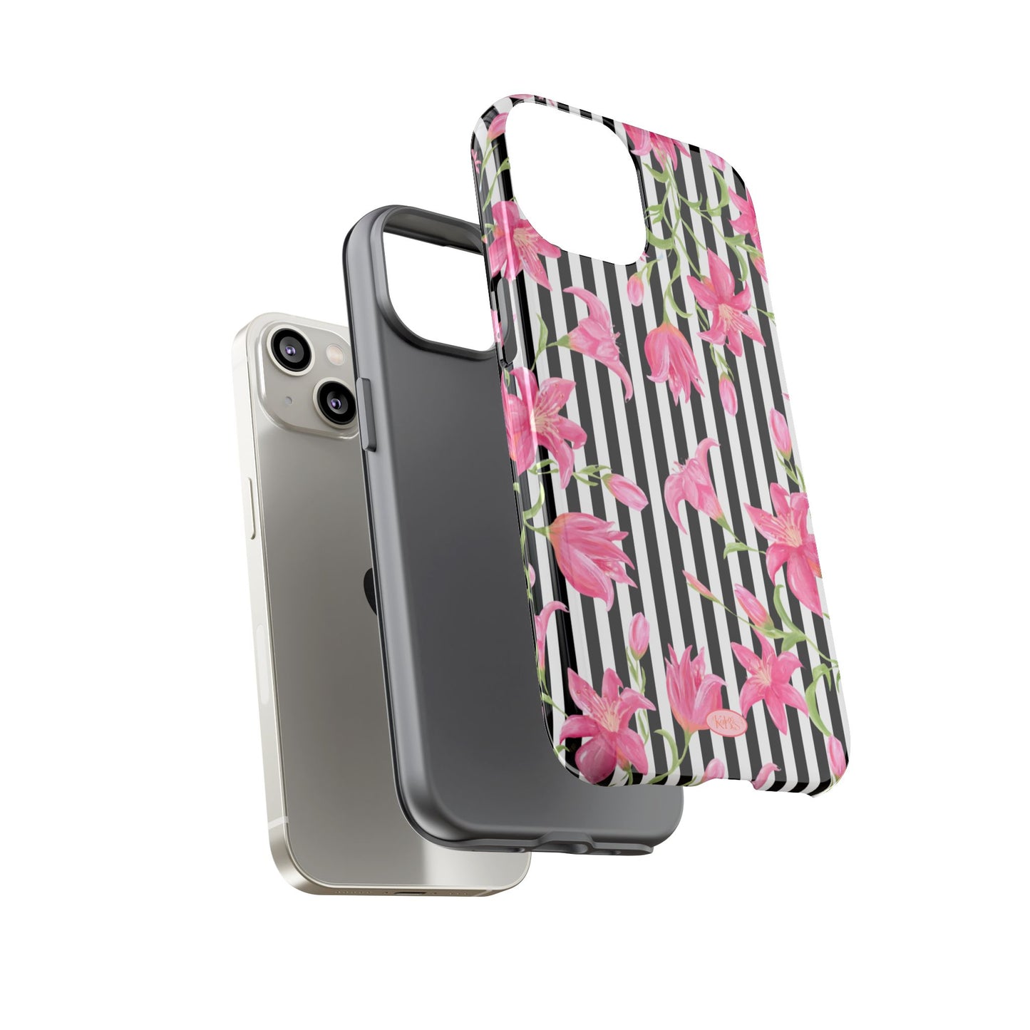 Azalea Stripe Tough Case for iPhone - Black