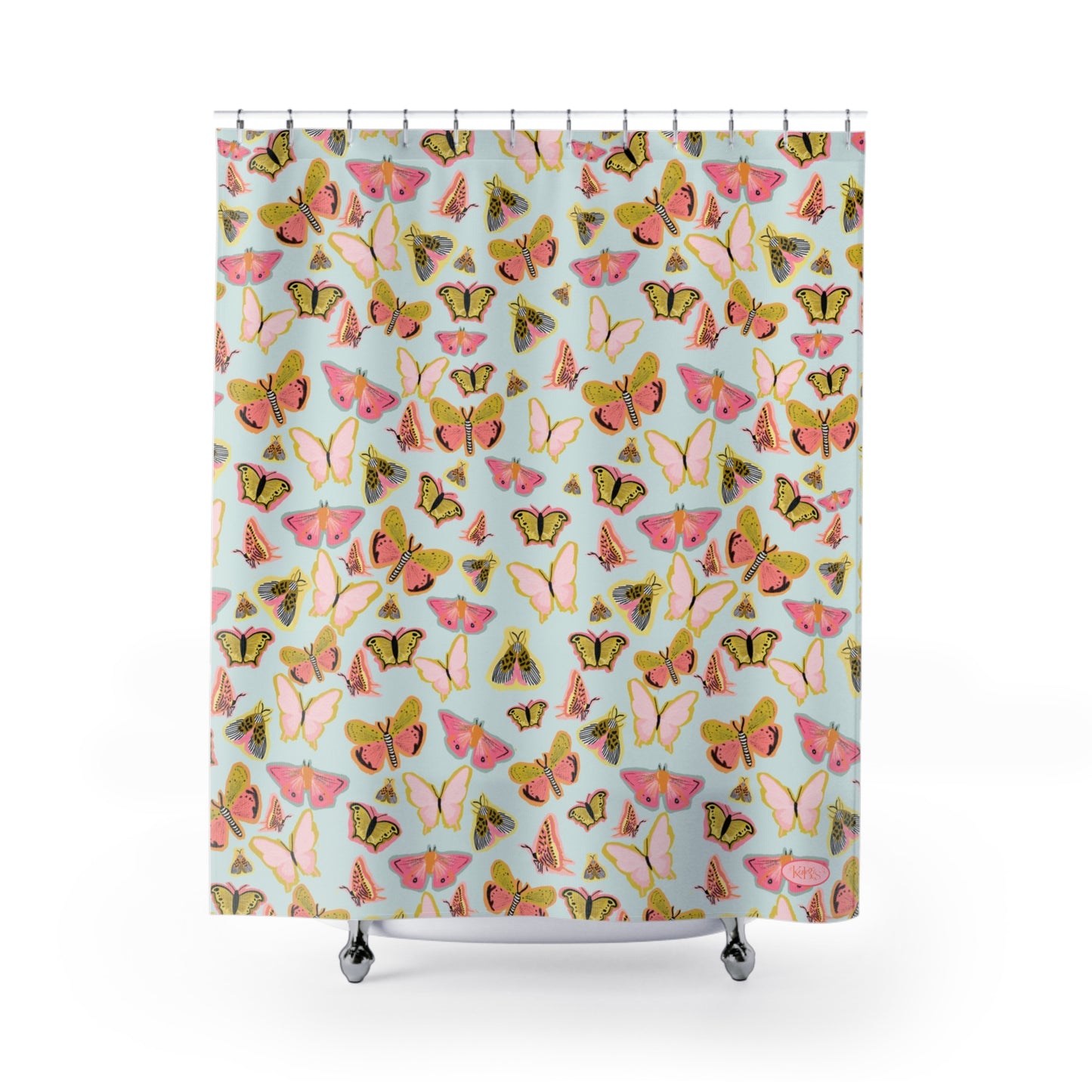 Butterfly Muse Shower Curtain - Blue