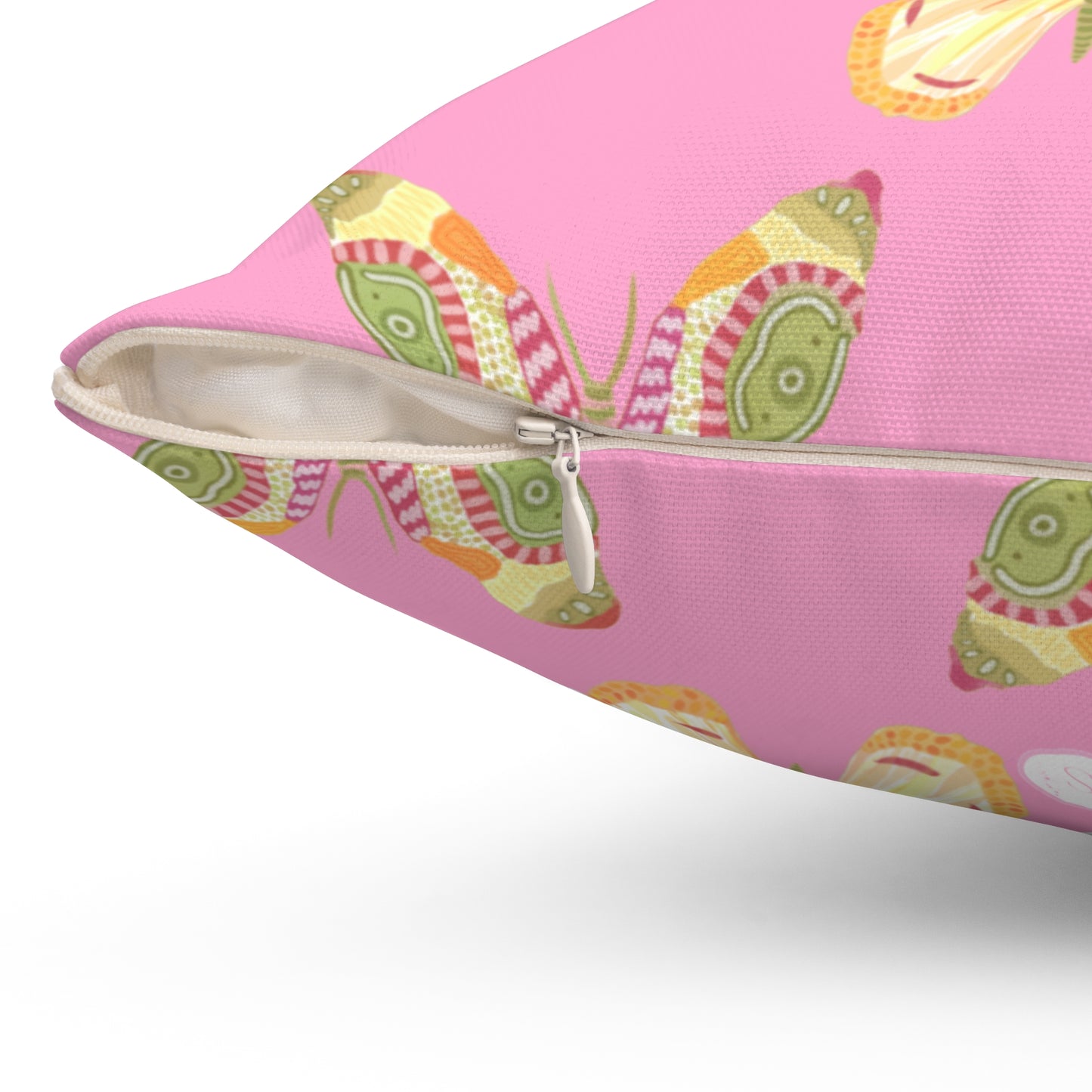 Flutter Pattern Throw Pillow - Pink