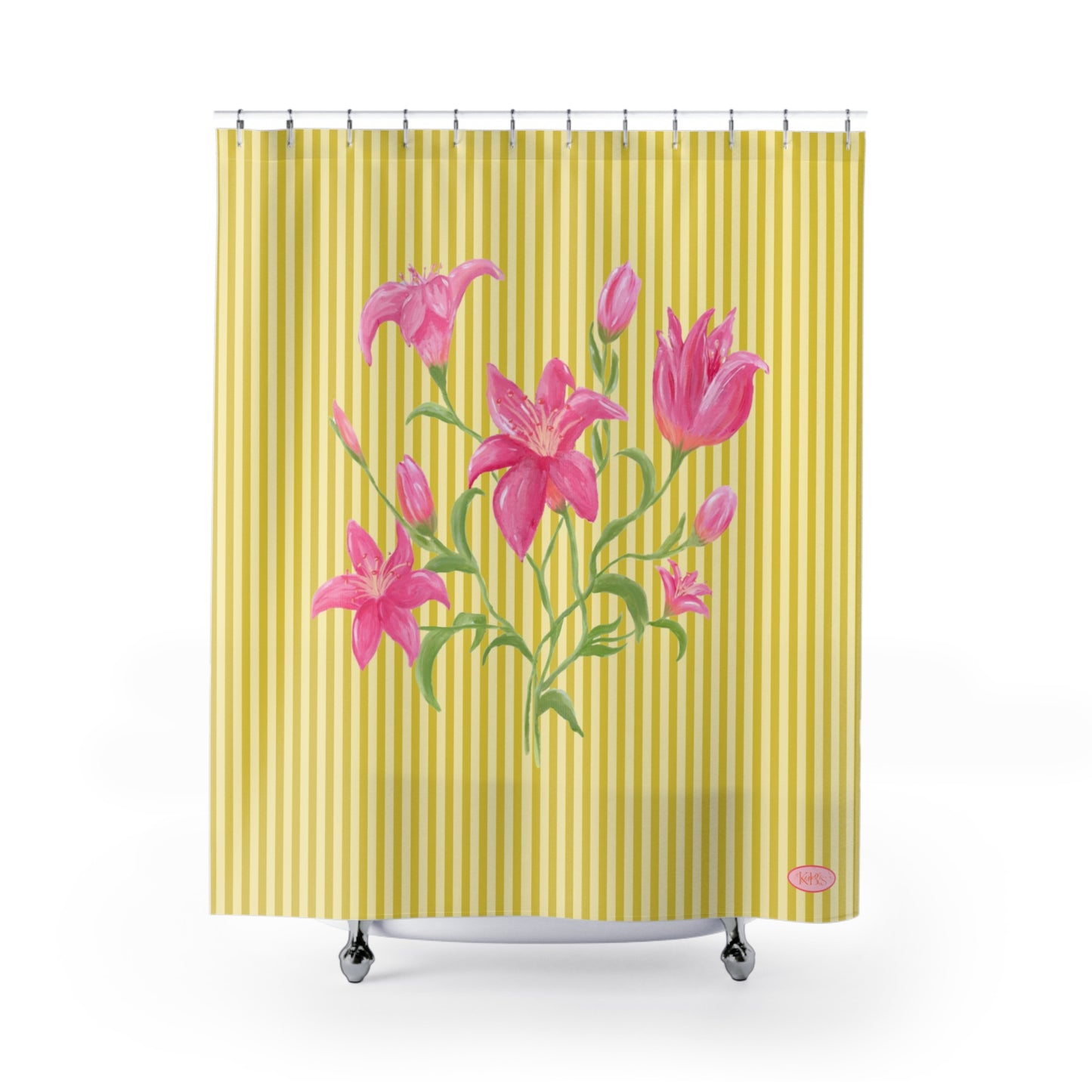 Lily Bloom Shower Curtain - Yellow
